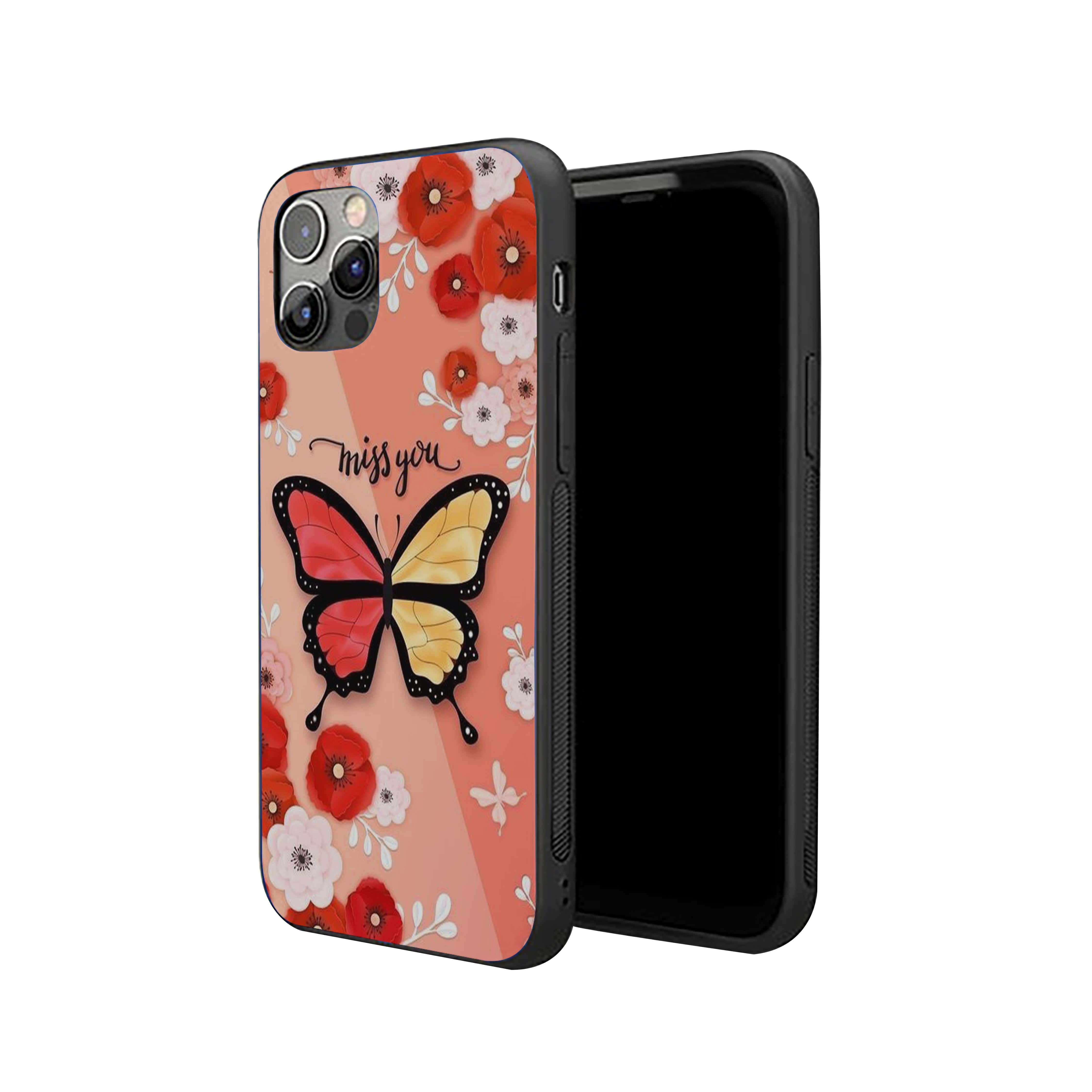 Butterfly Miss You Girls Silicone Armored Phone Case