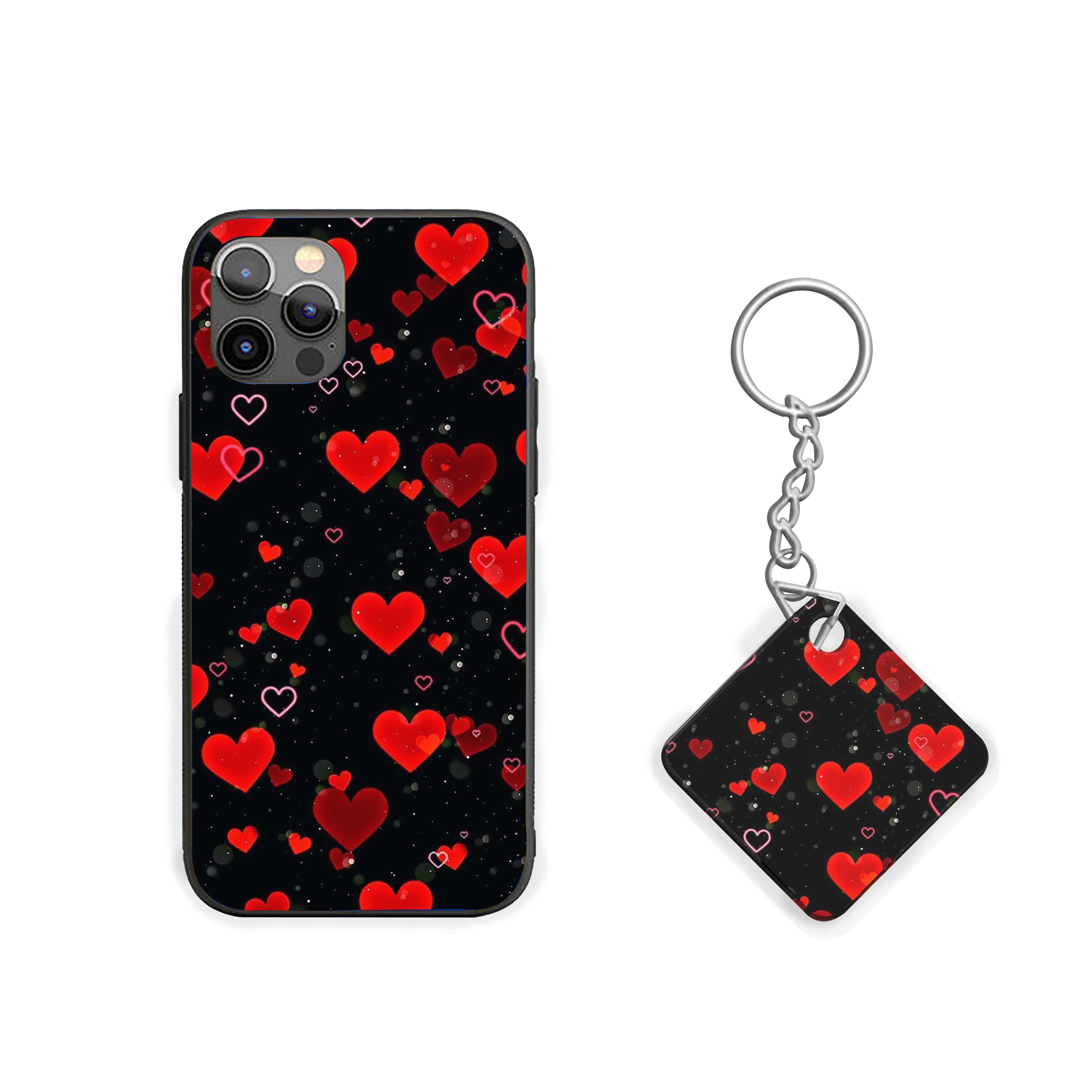 Heart With Black Background Silicone Armored Phone Case