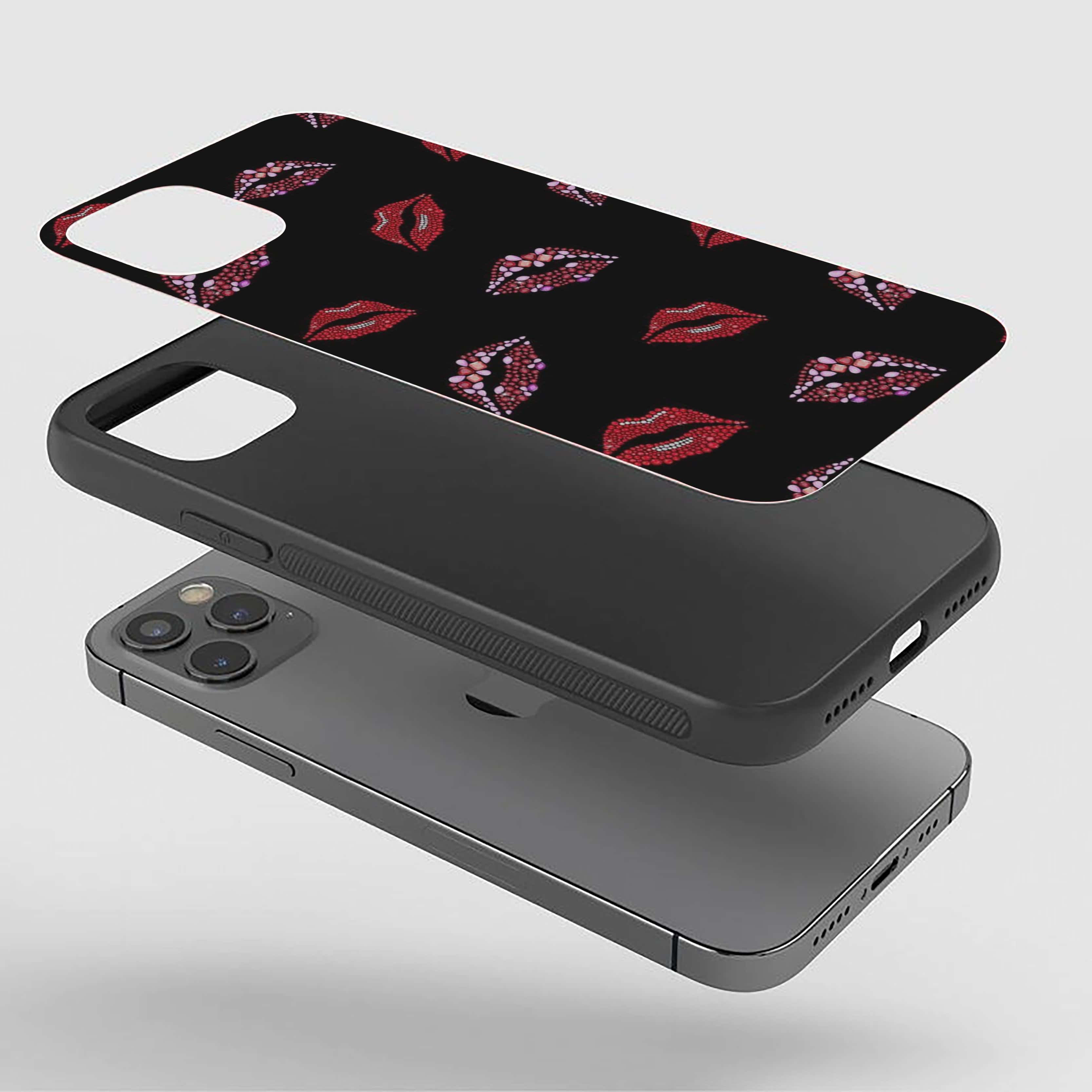 Kissing Theme Girls Silicone Armored Phone Case