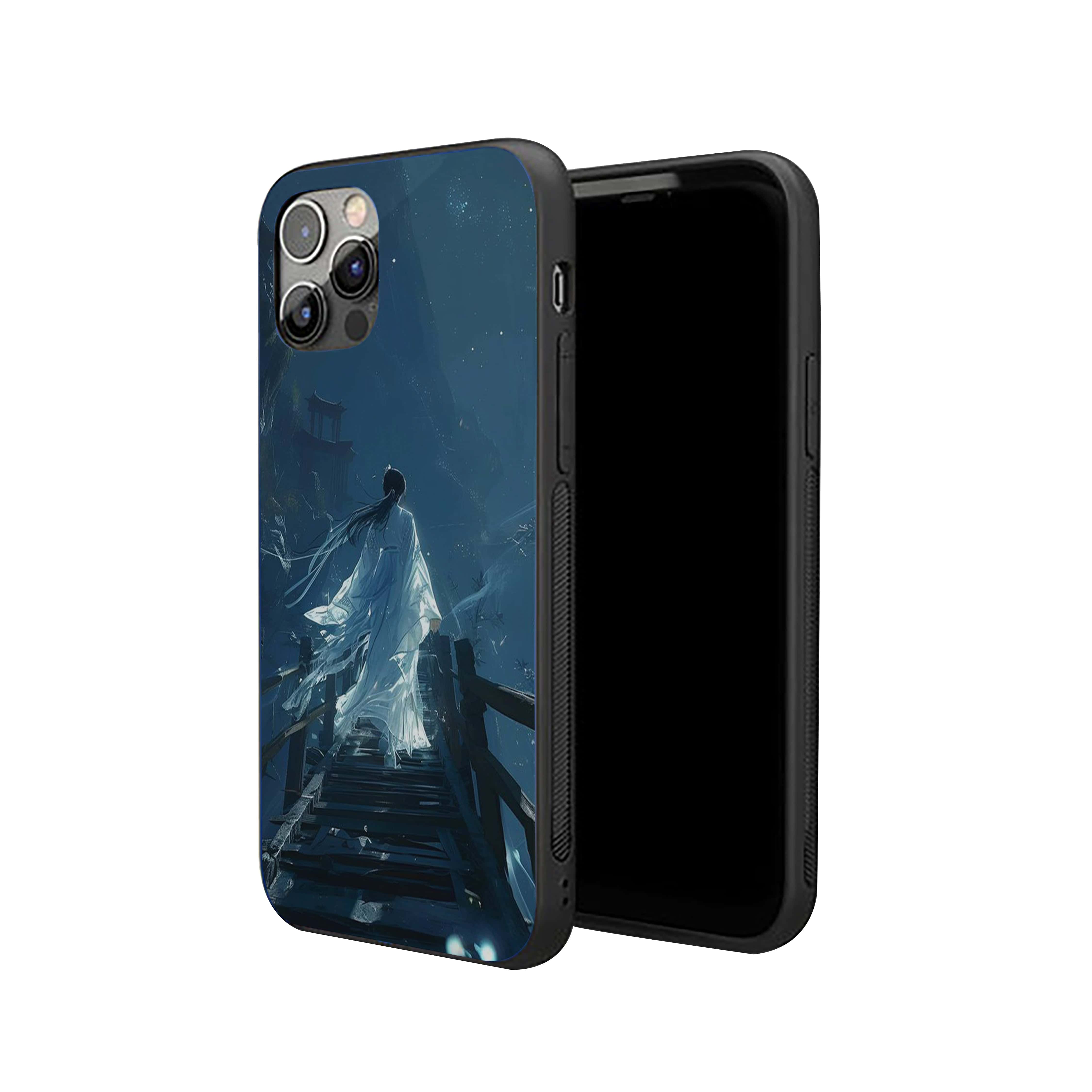 Night At Bridge girls Silicone Armored Phone Case