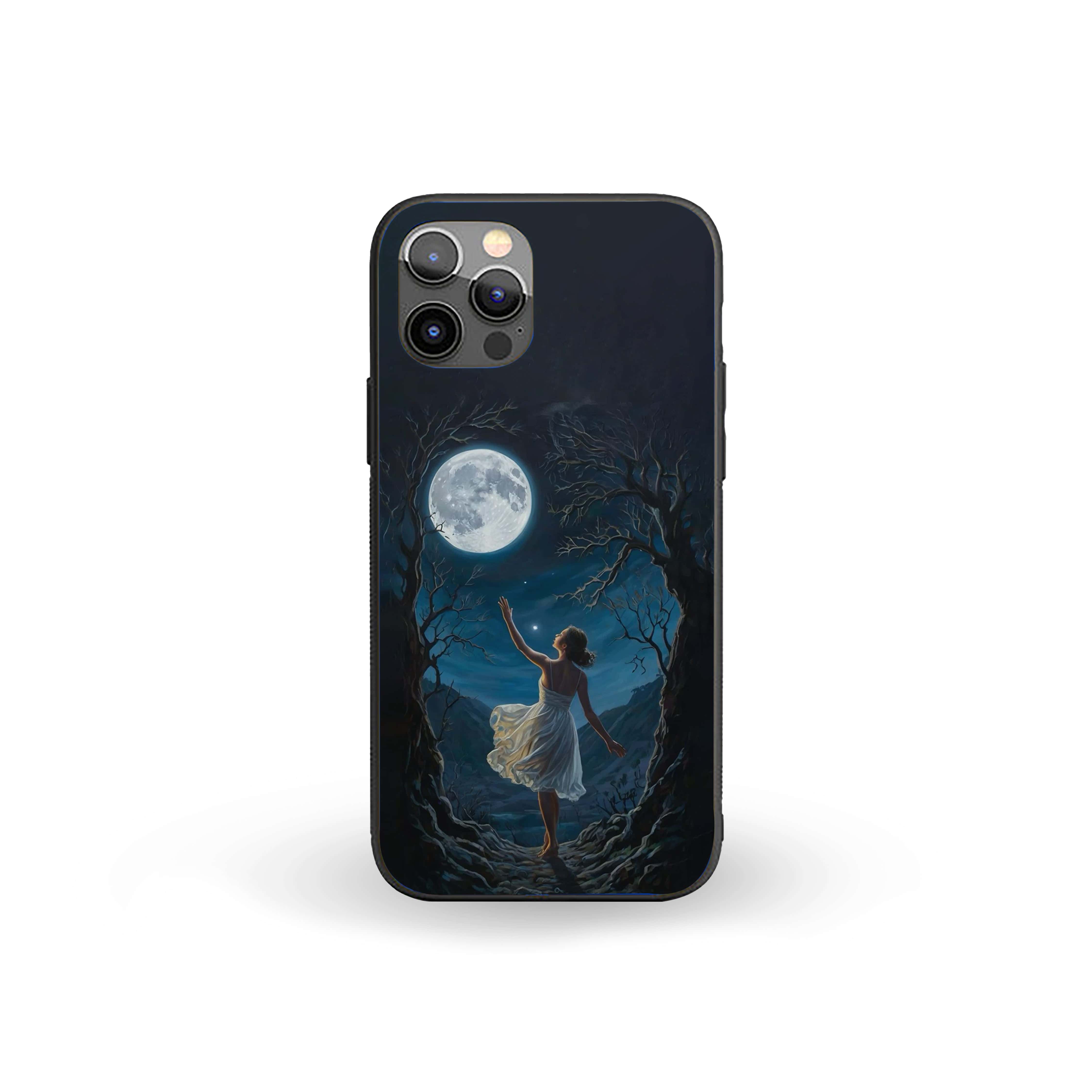 Moon Theme Romantic Girls Silicone Armored Phone Case