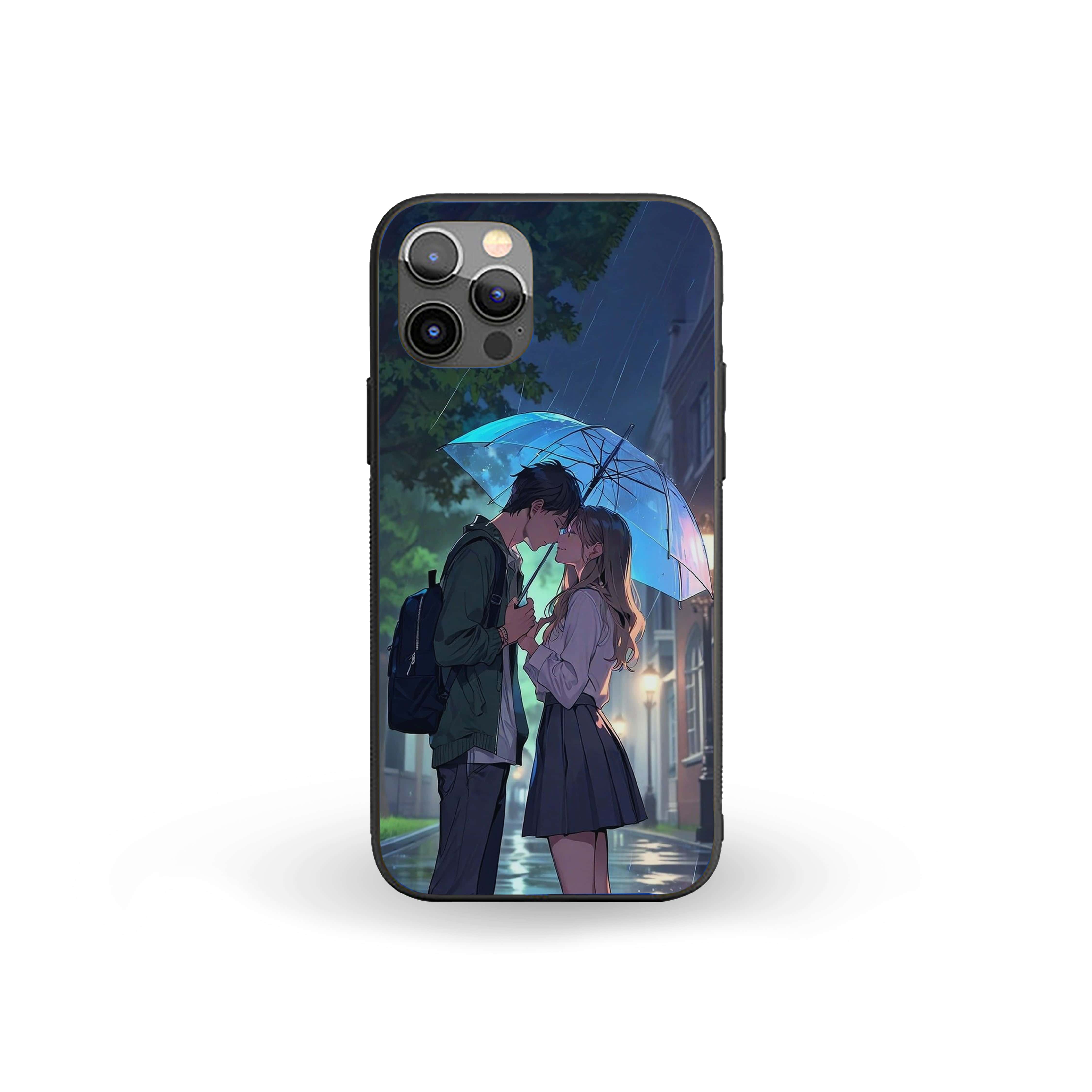 Couple Under The Umbrella Girls Silicone Armored Phone Case
