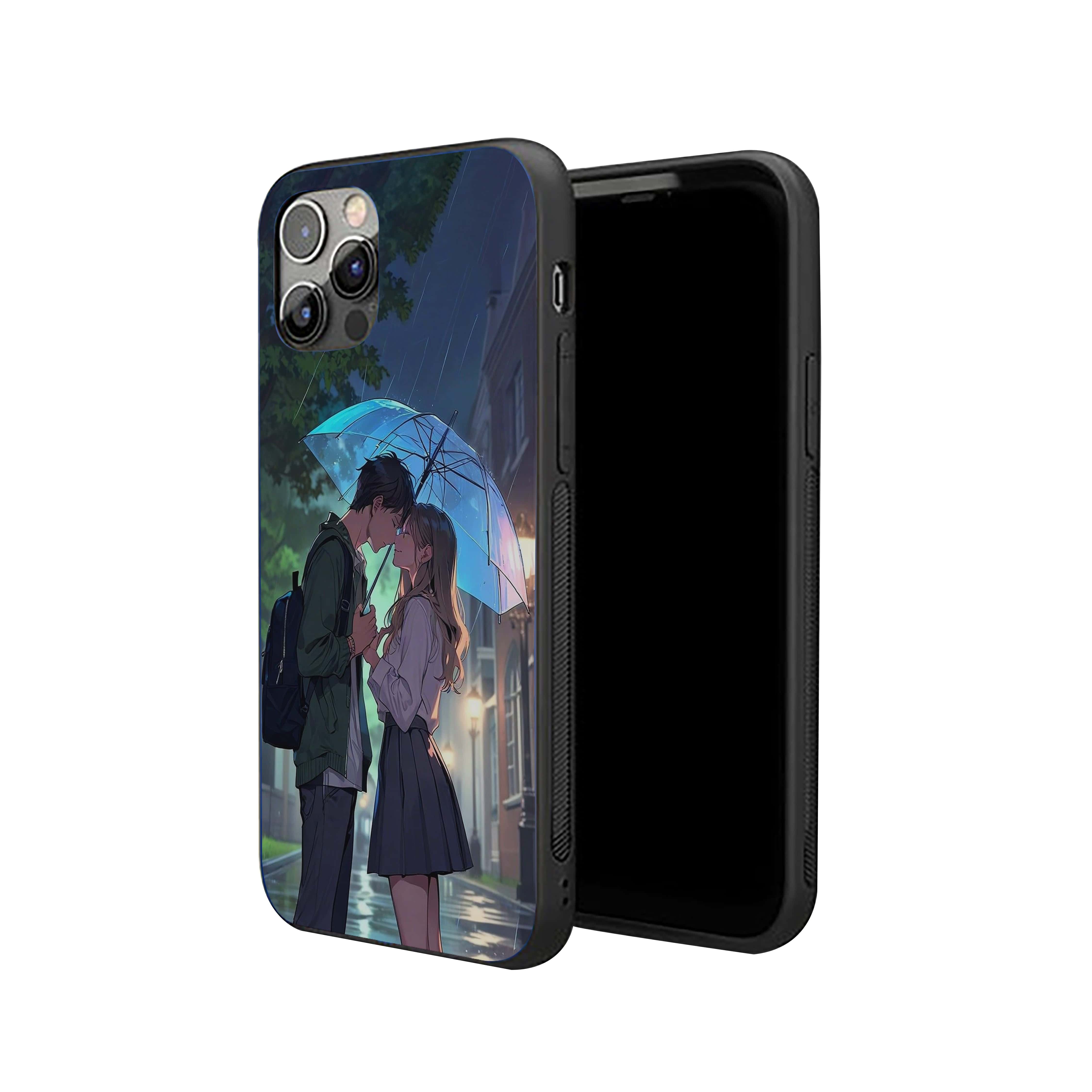 Couple Under The Umbrella Girls Silicone Armored Phone Case