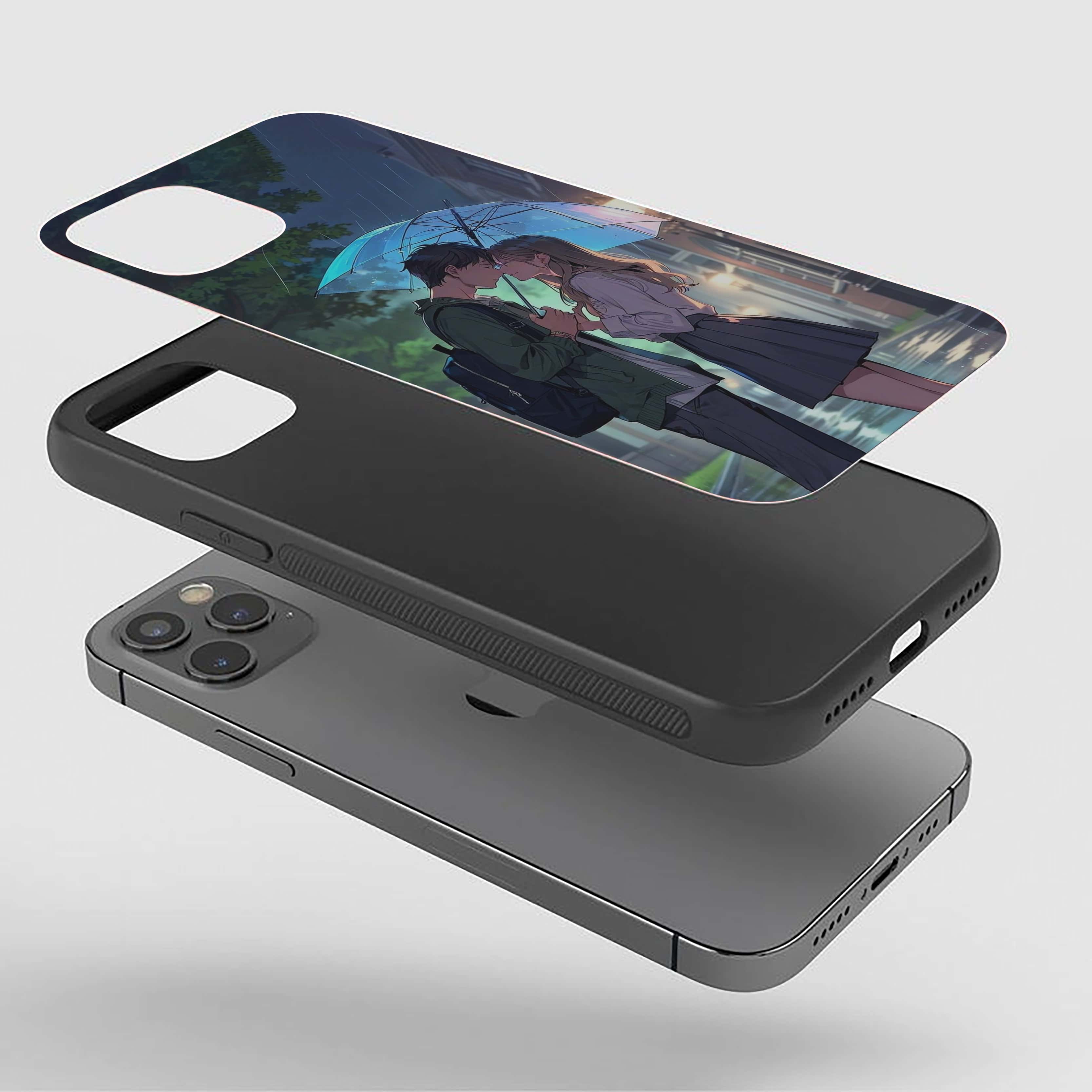 Couple Under The Umbrella Girls Silicone Armored Phone Case