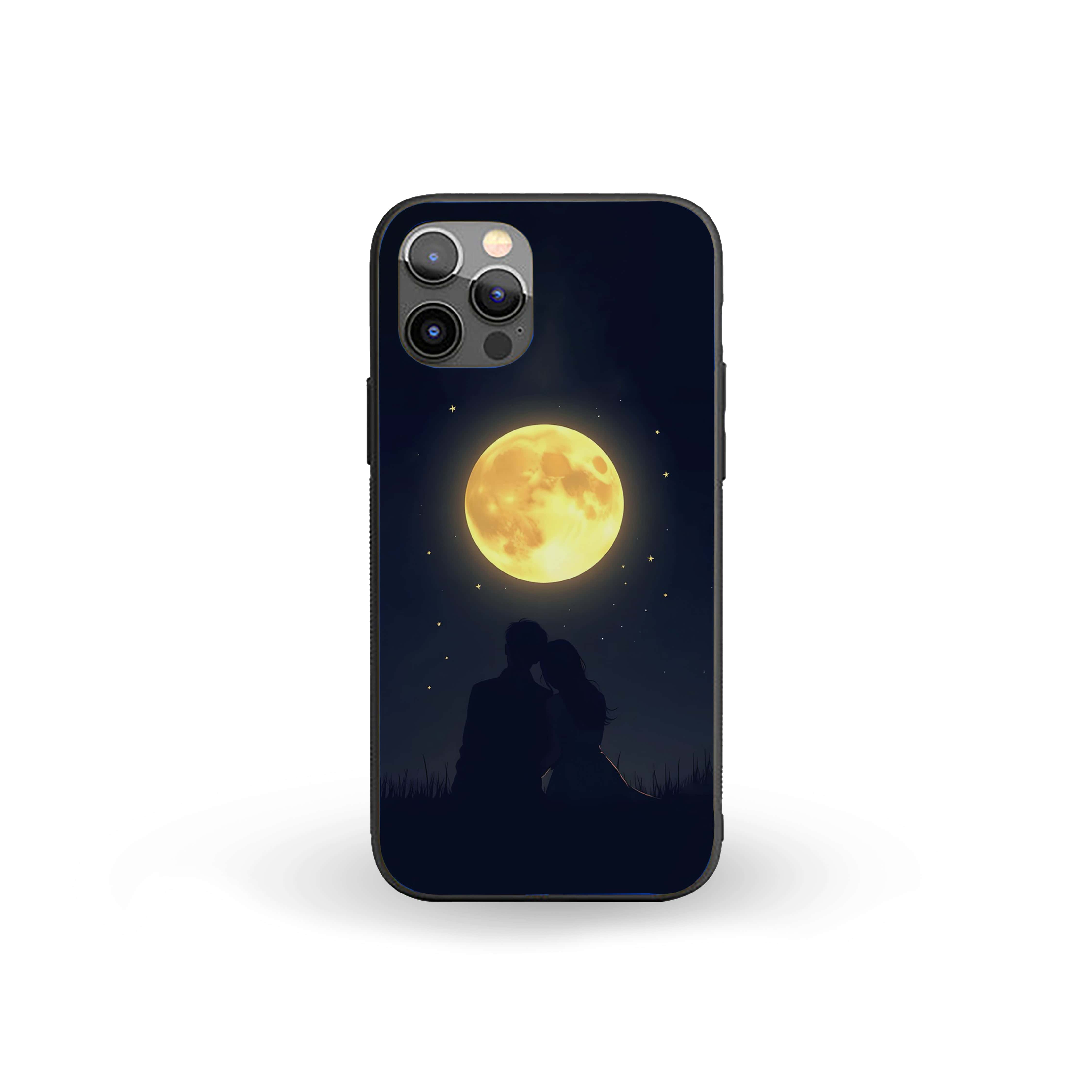 Moon Light Couple Girls Silicone Armored Phone Case