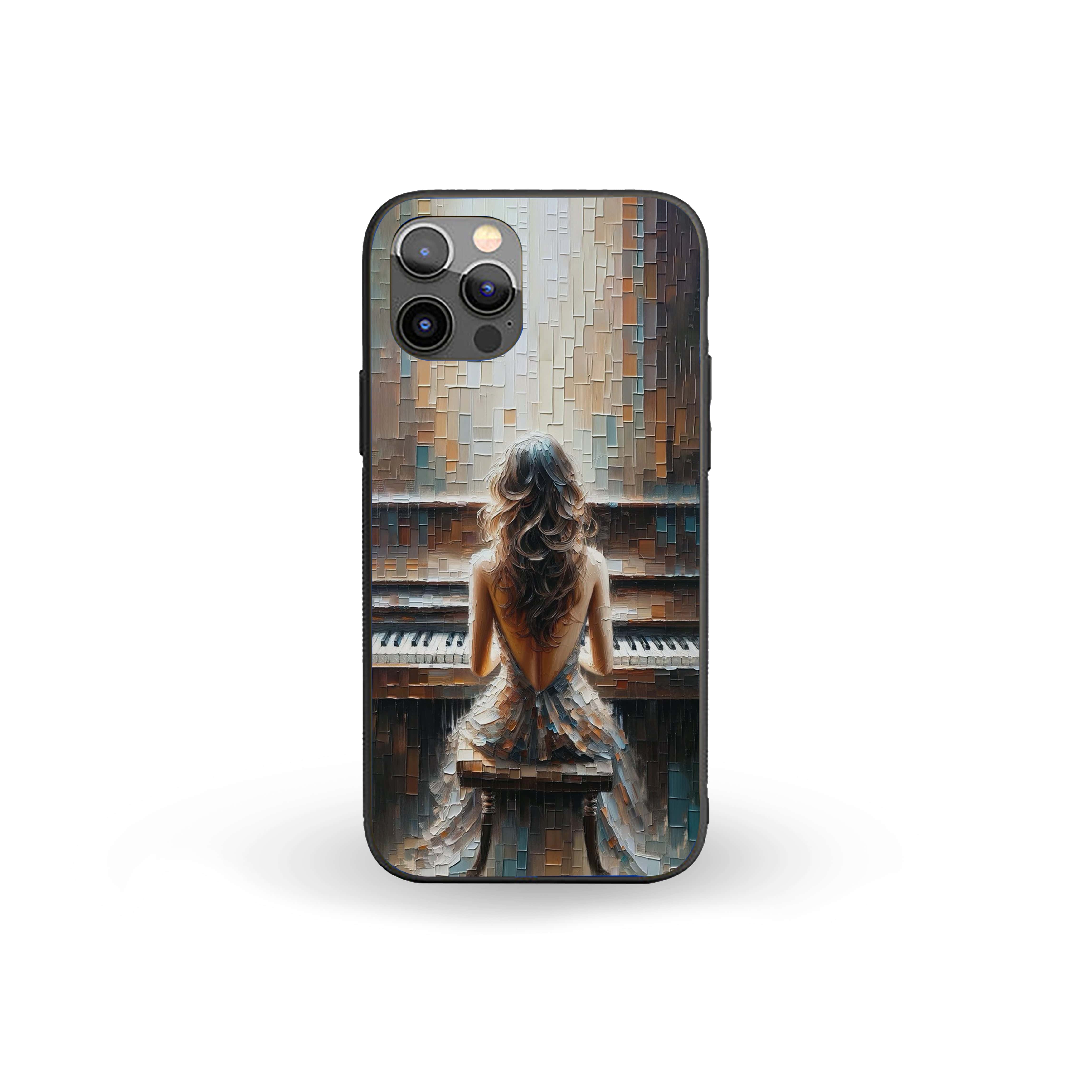 Piano Girl Silicone Armored Phone Case