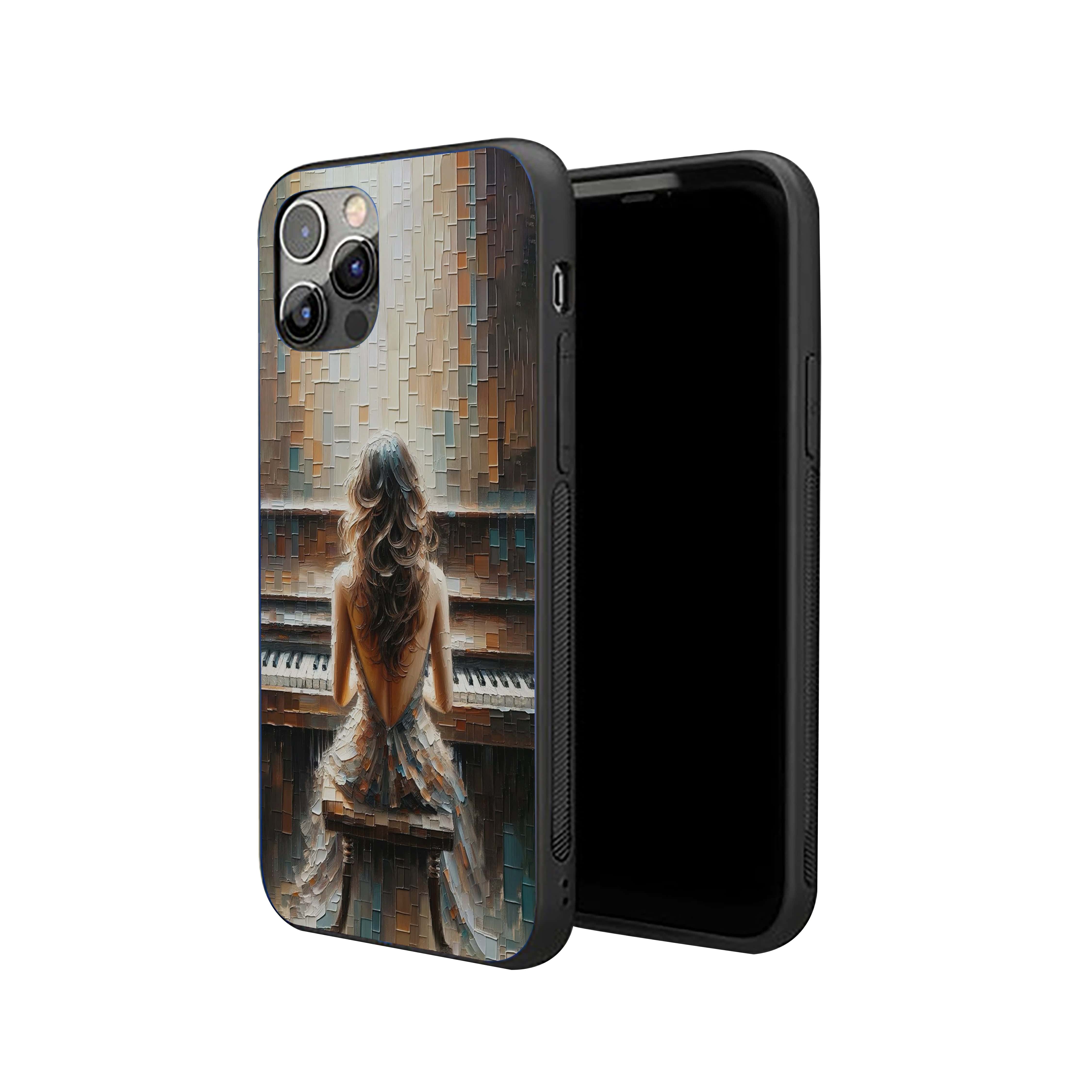 Piano Girl Silicone Armored Phone Case
