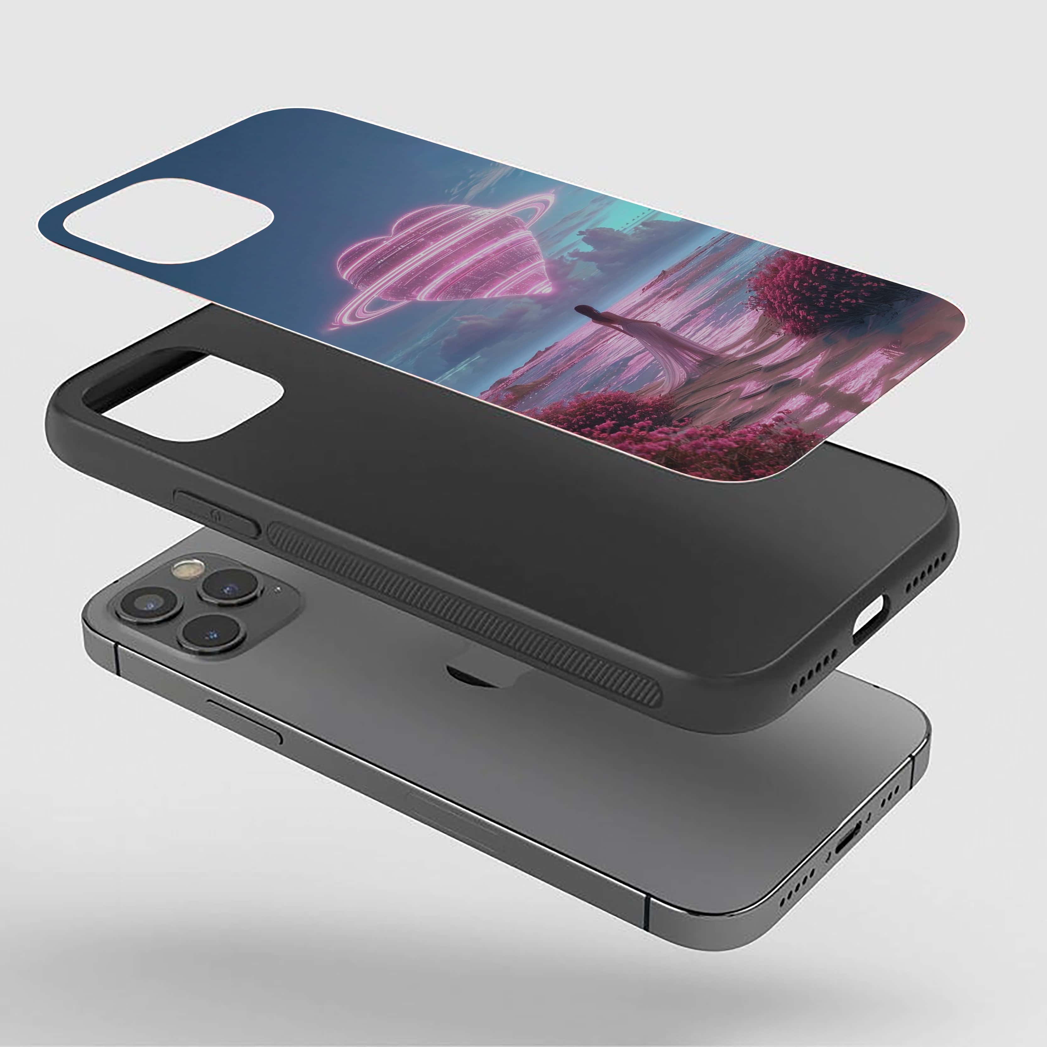 Girl At Beach Love Theme Silicone Armored Phone Case