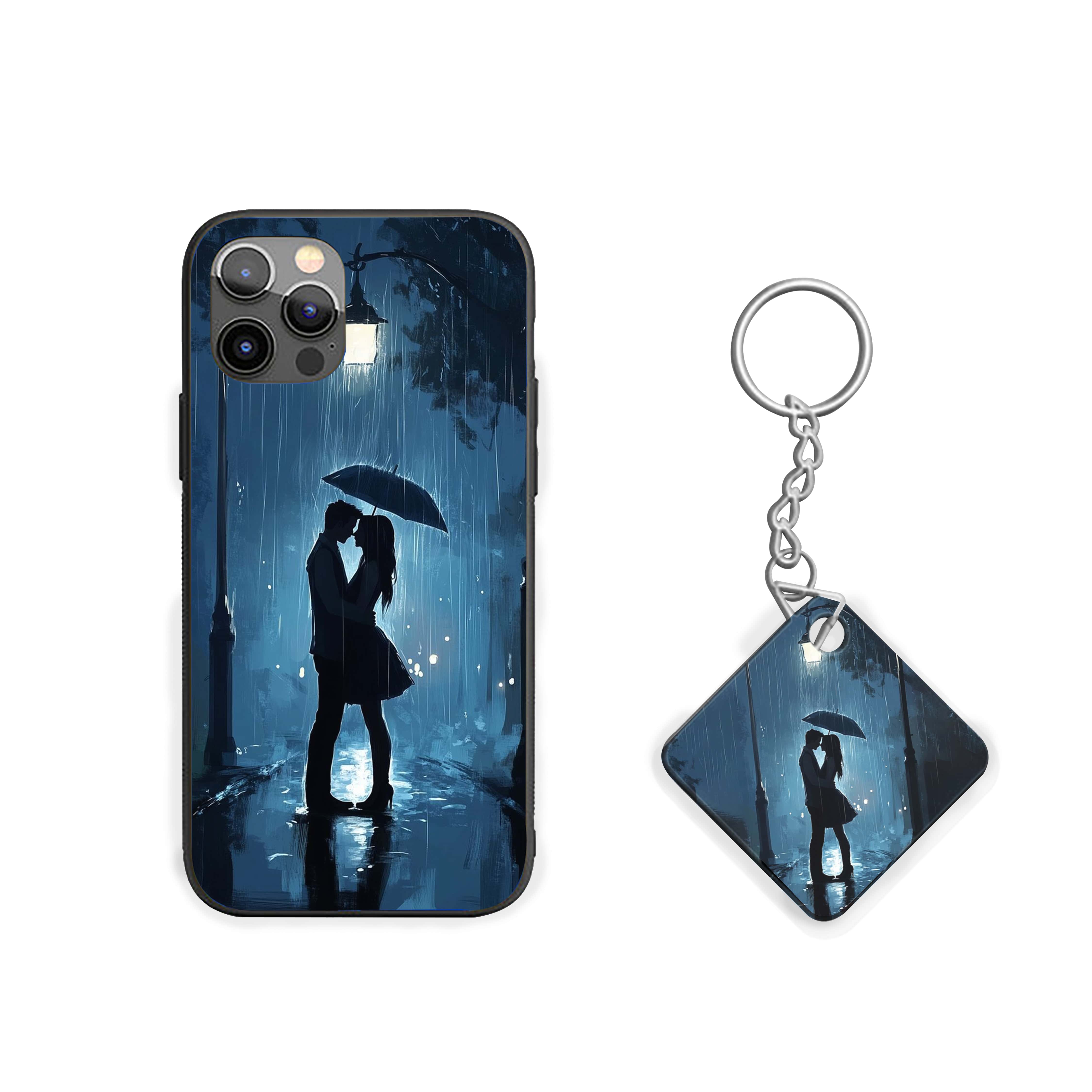 Romantic Rainfall Silhouette Girls Silicone Armored Phone Case