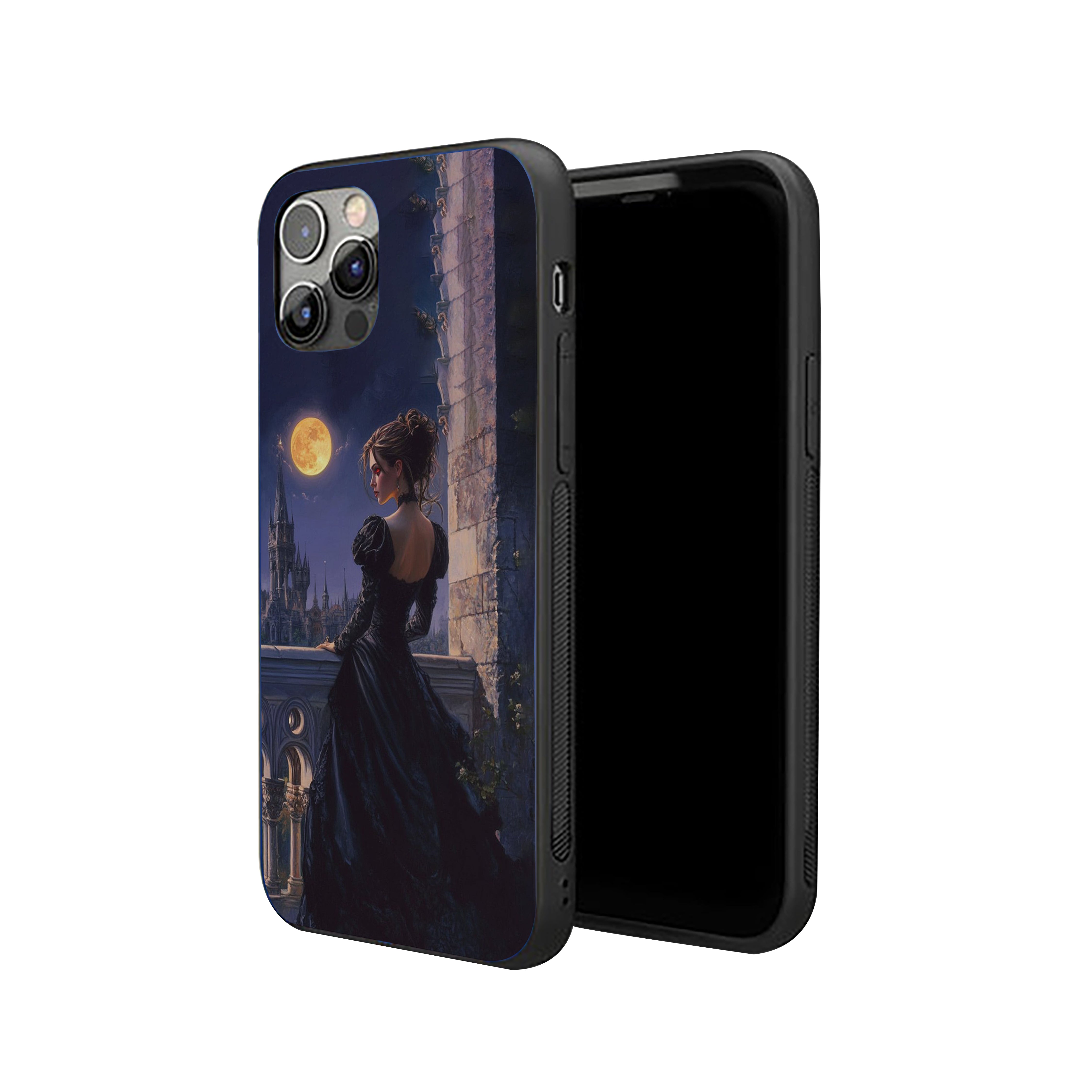 Moonlit Castle Elegance Girls Silicone Armored Phone Case