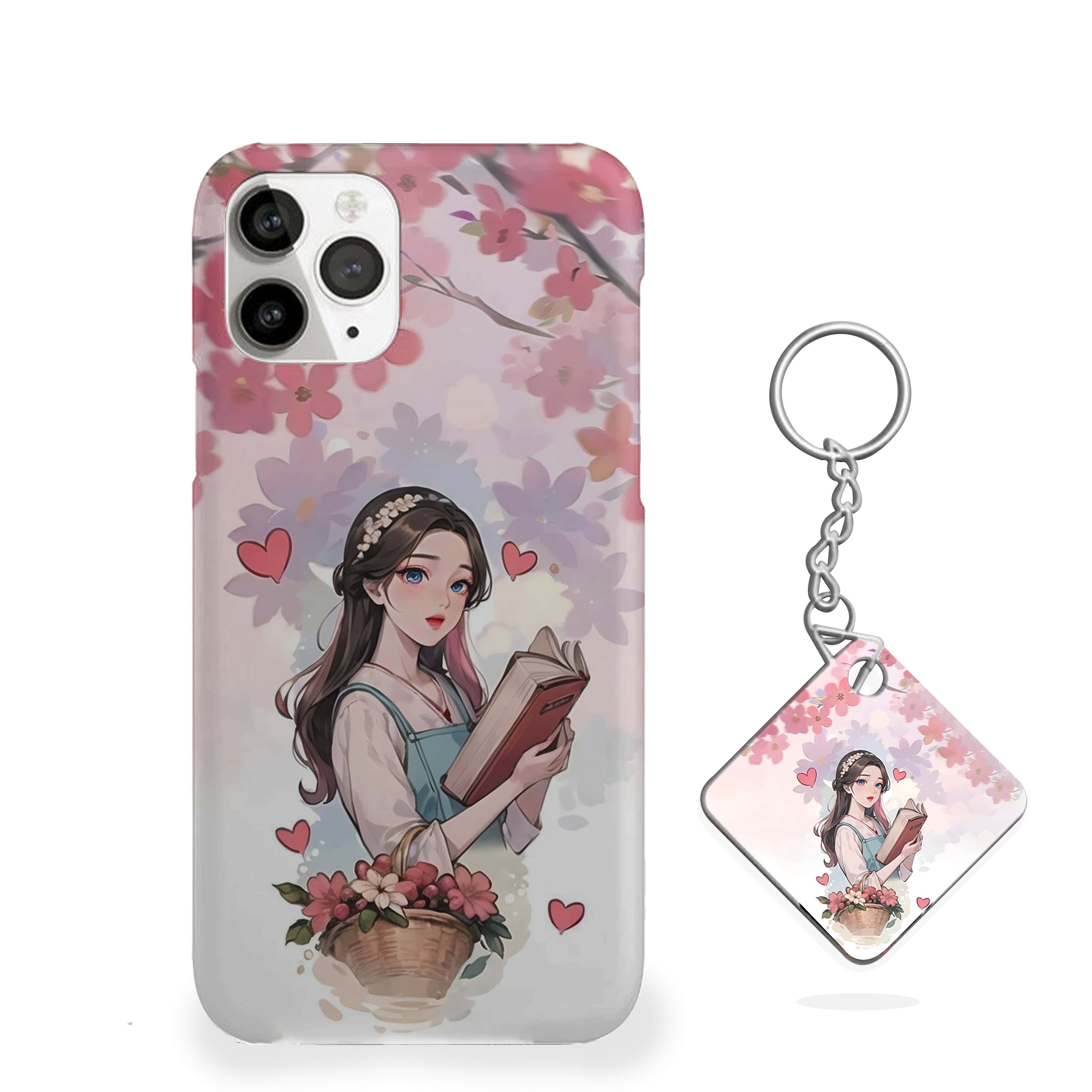 Anime Theme Girl Reading Book Phone Cover