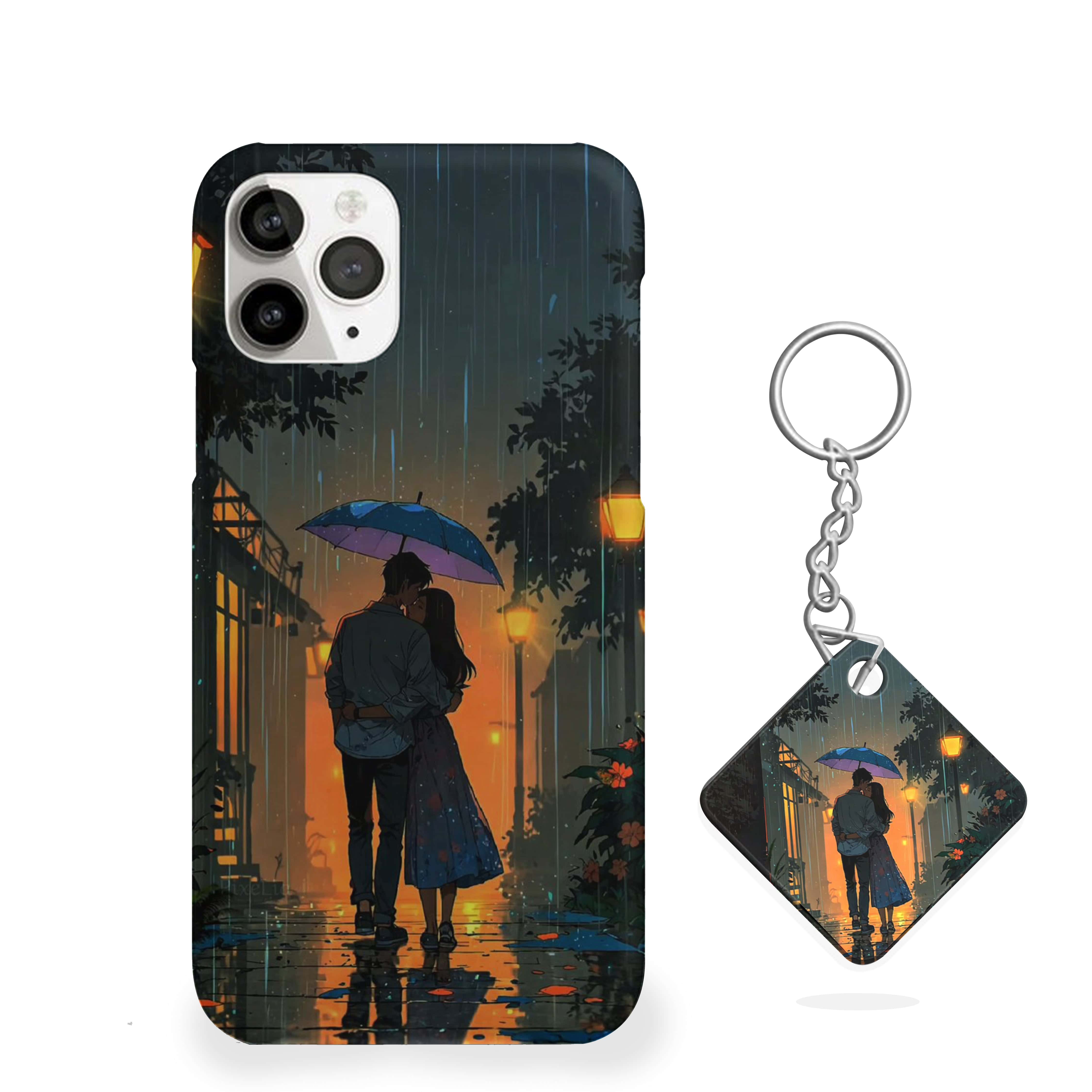 Couple At Night Rain Girls Phone Cover