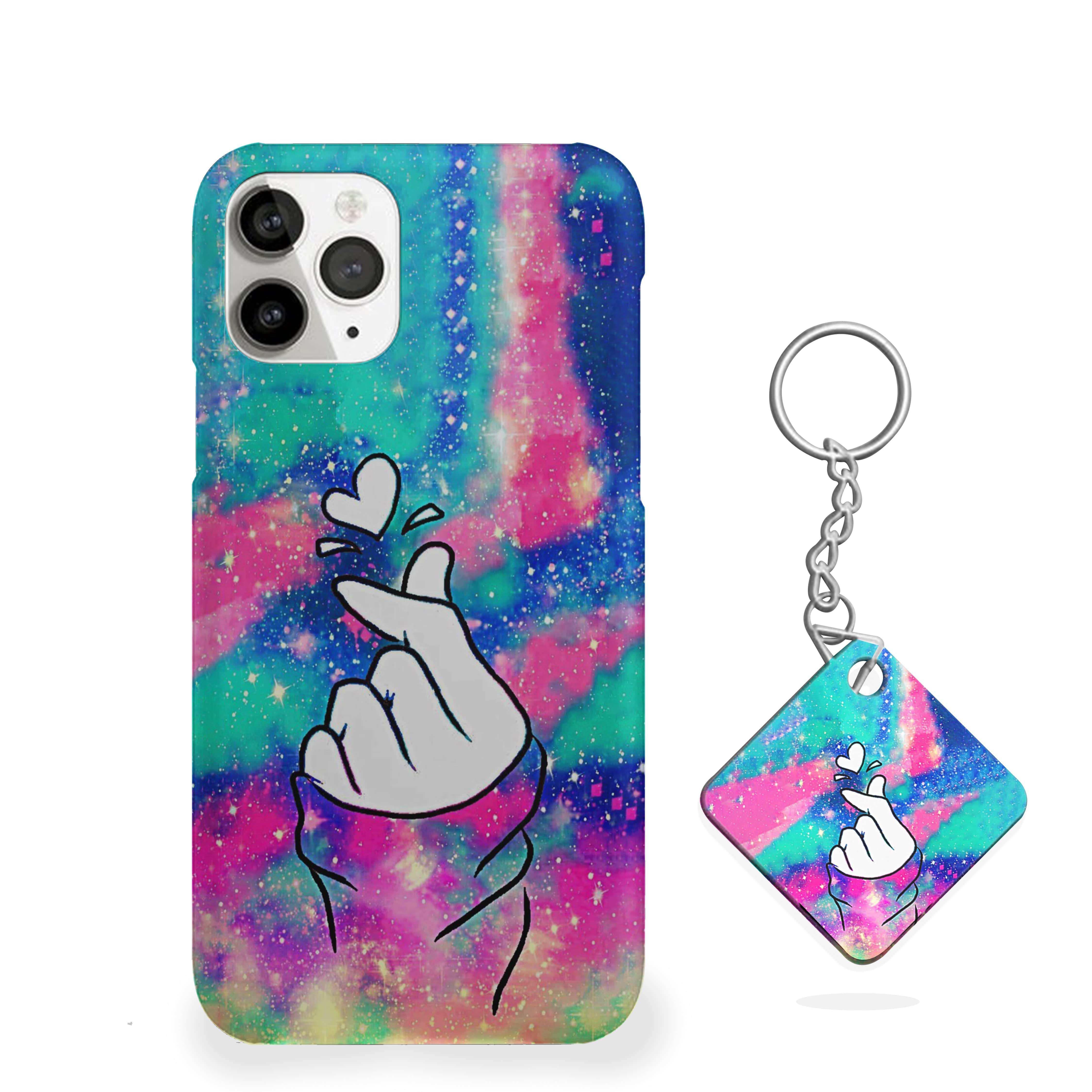 Girl picking Heart Phone Cover