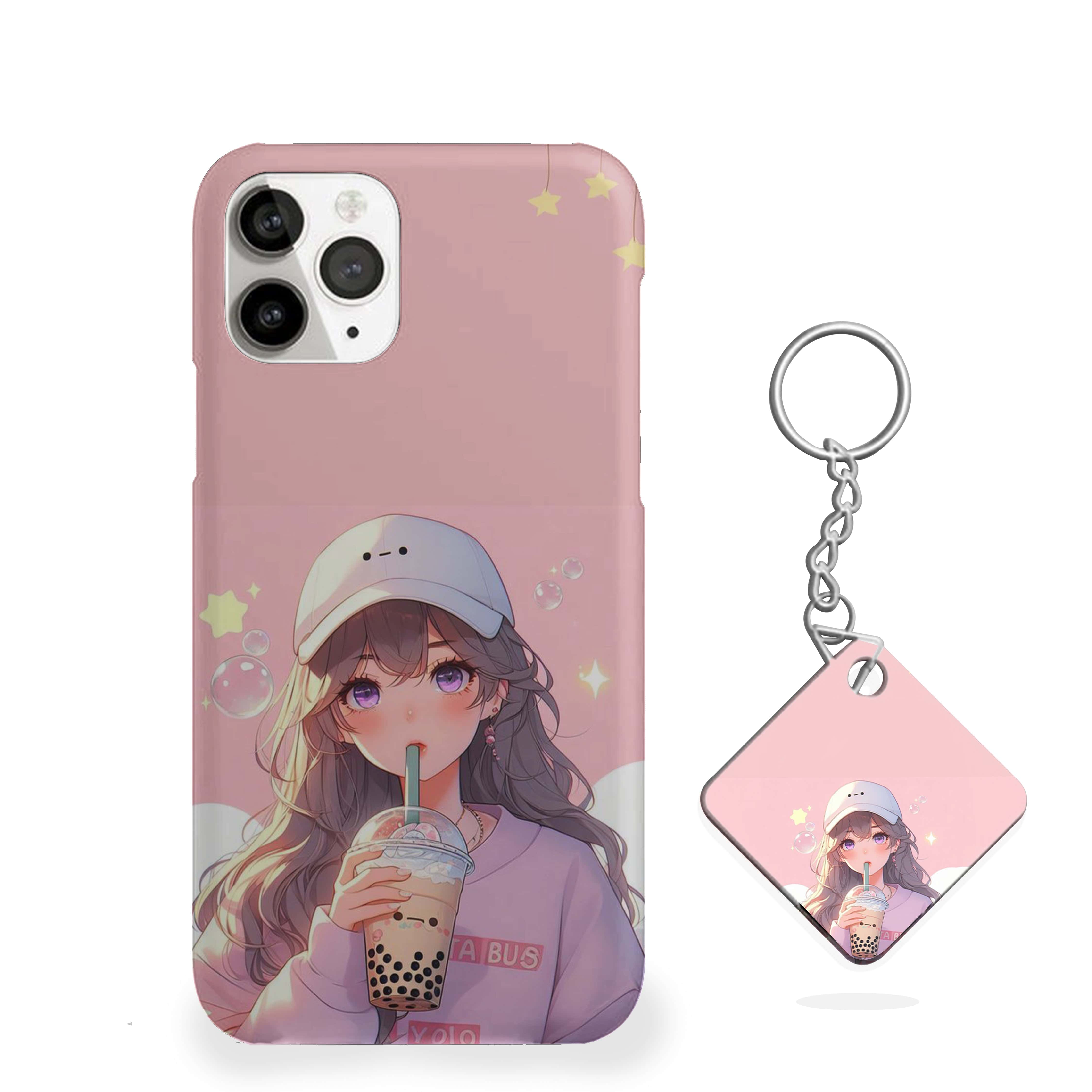 Girl With Drink Phone Cover
