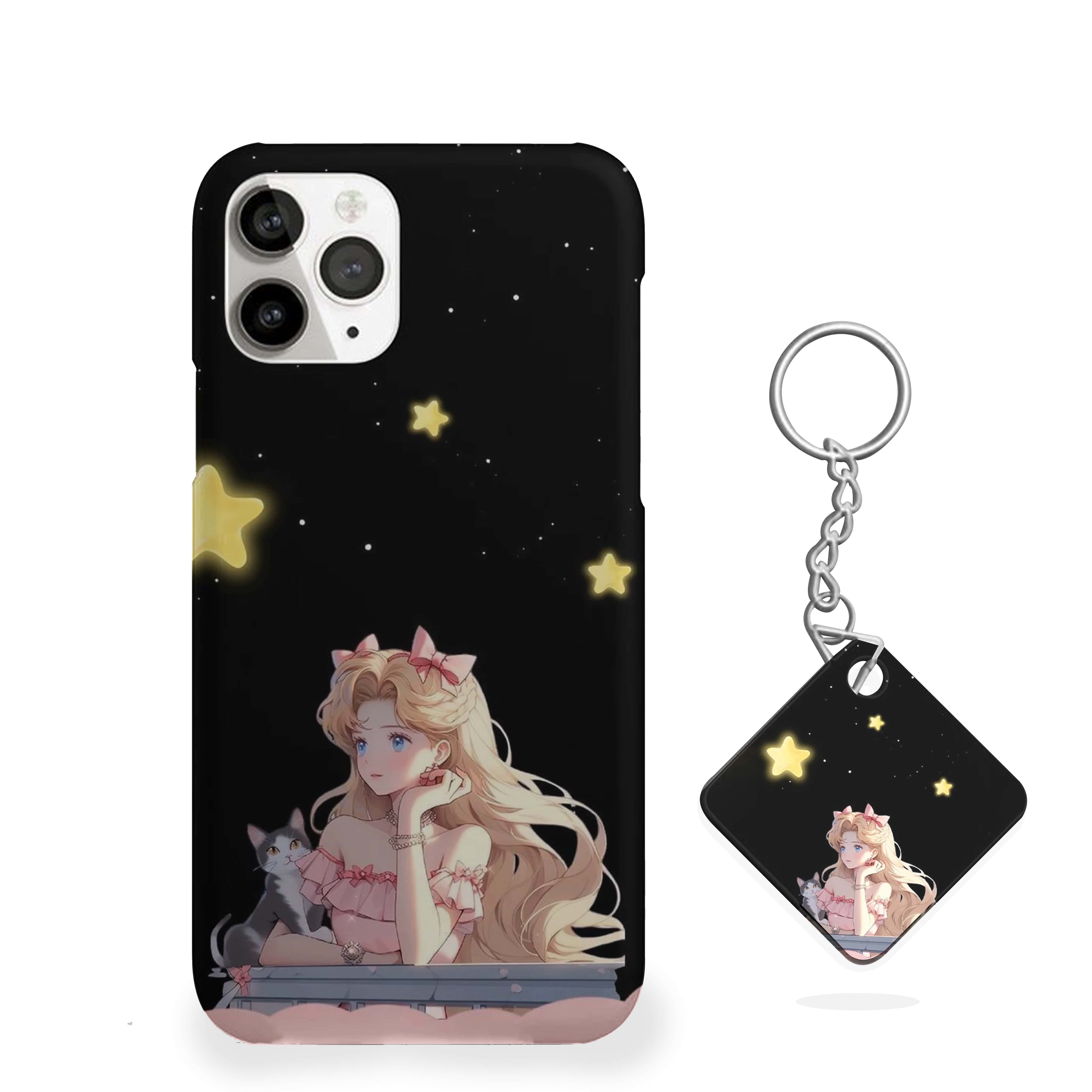 Pretty Girl With A Cat Girls Phone Cover