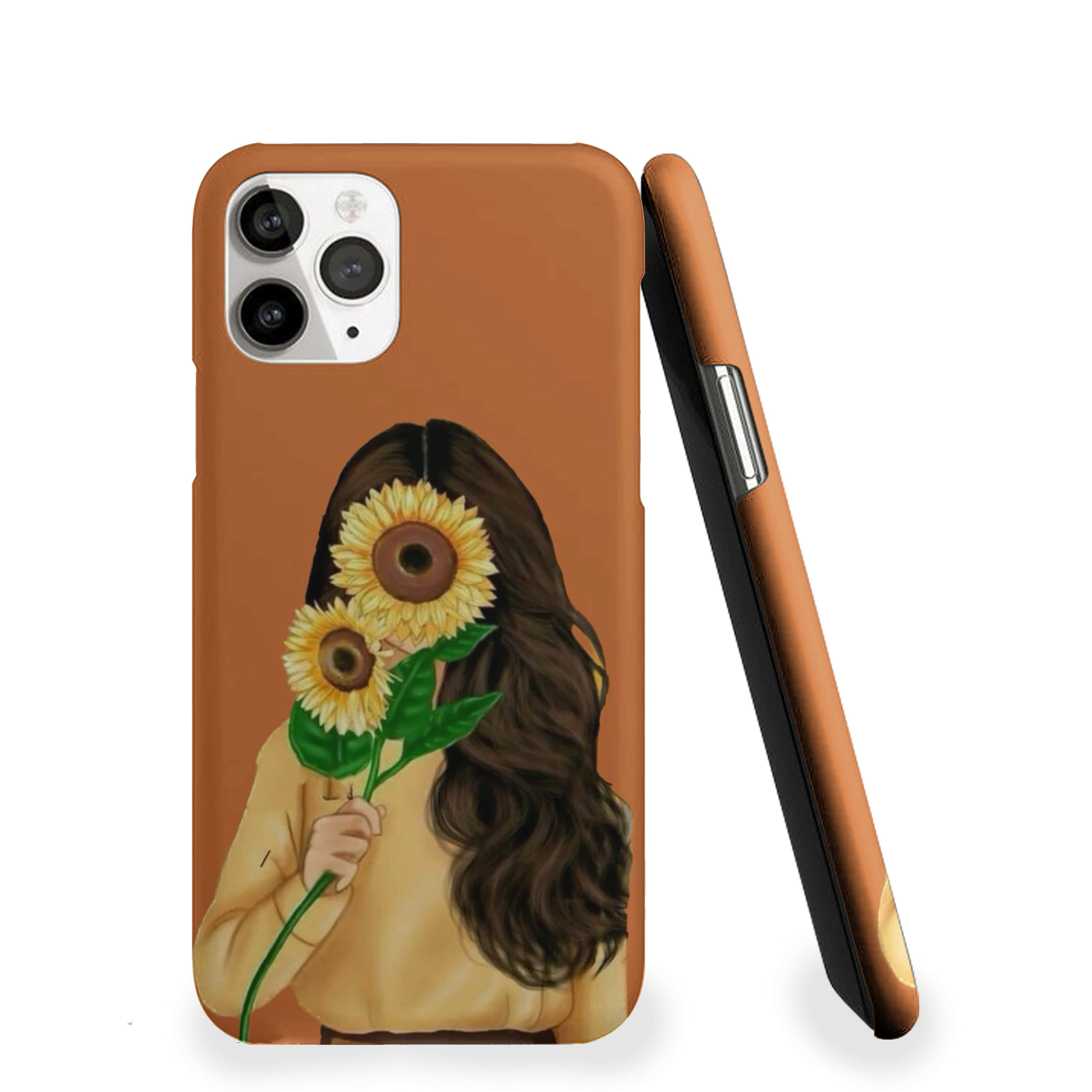 Girl With Sunflower Phone Cover