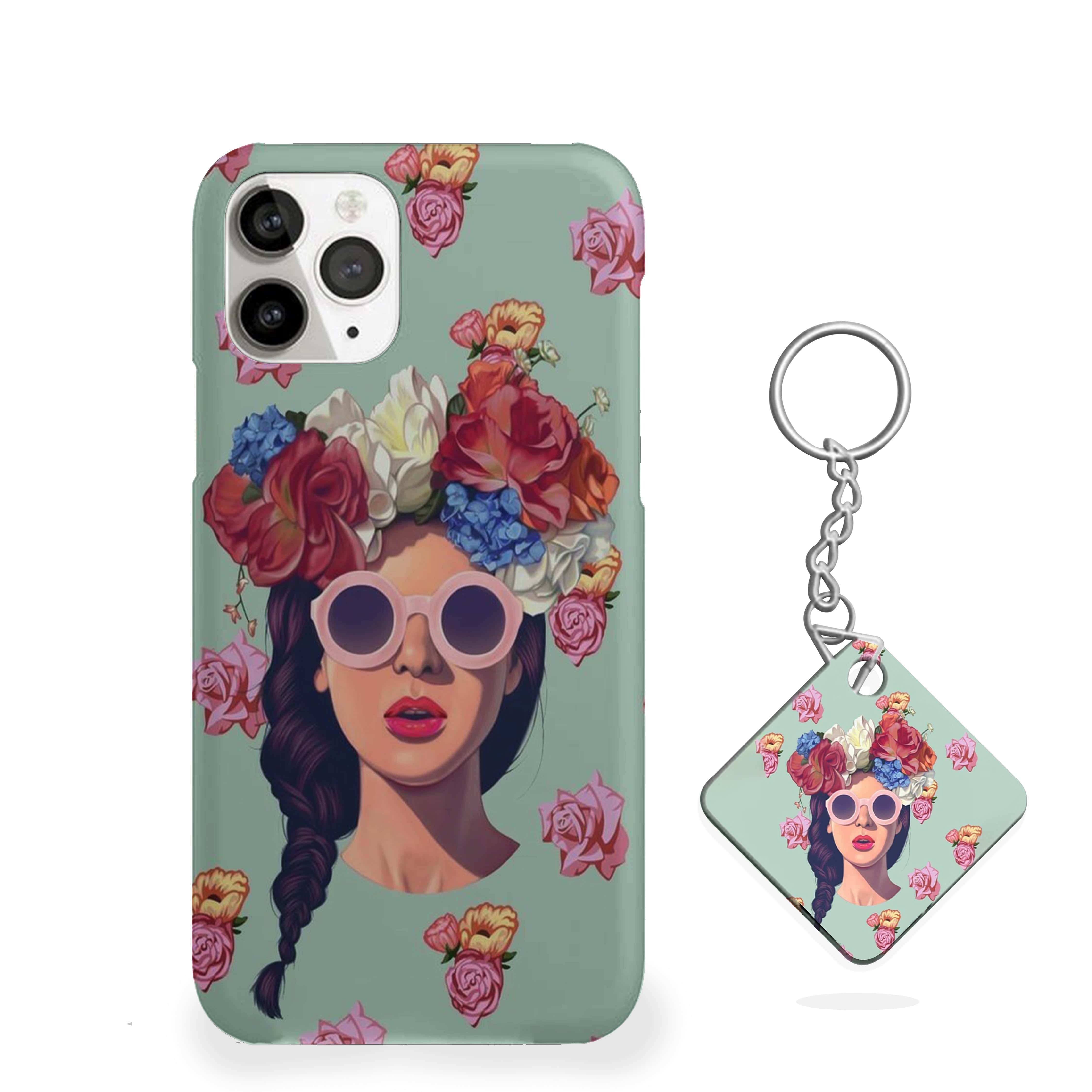 Modern Girl in Floweral Hair Style Phone Cover