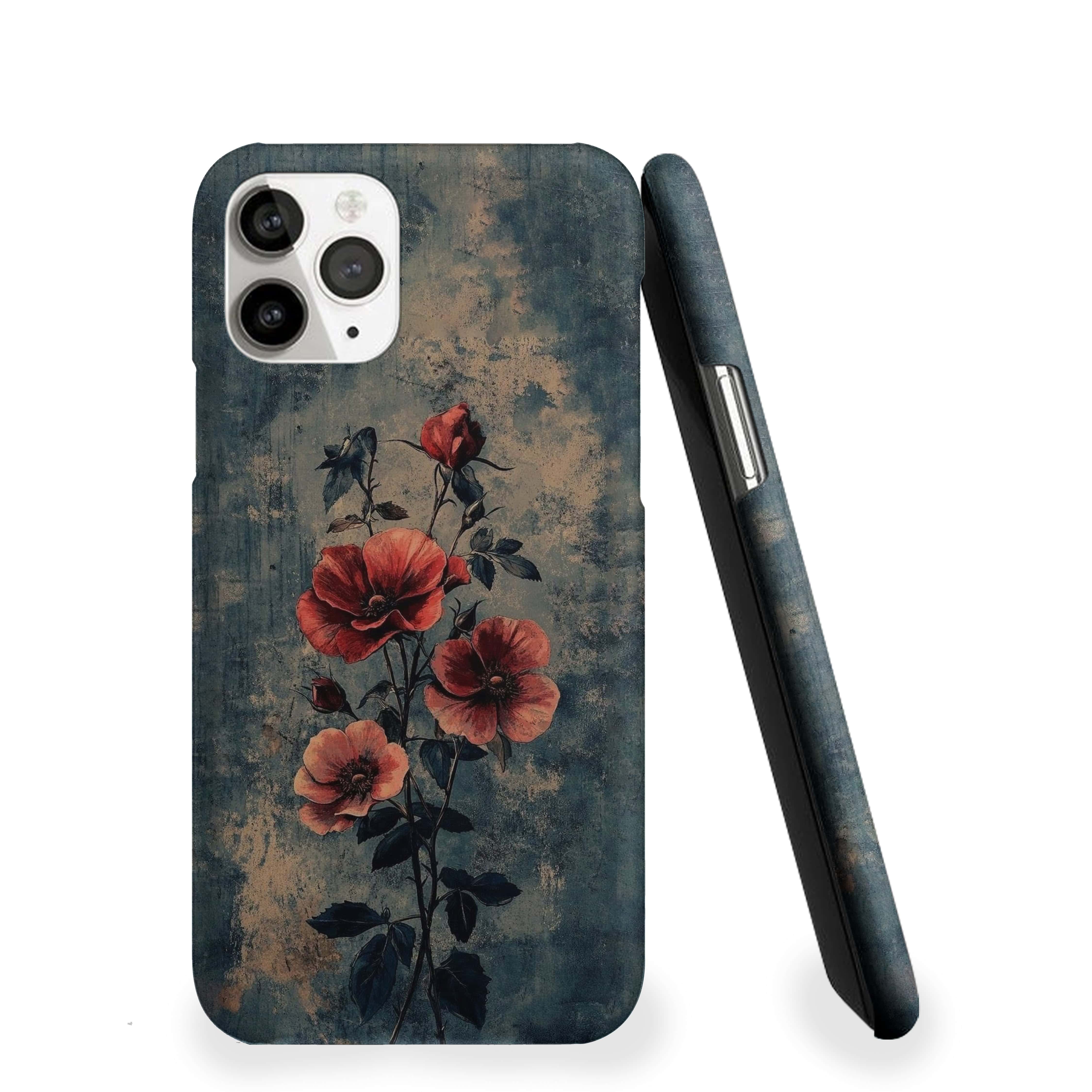 A vintage-style floral design Girls Phone Cover