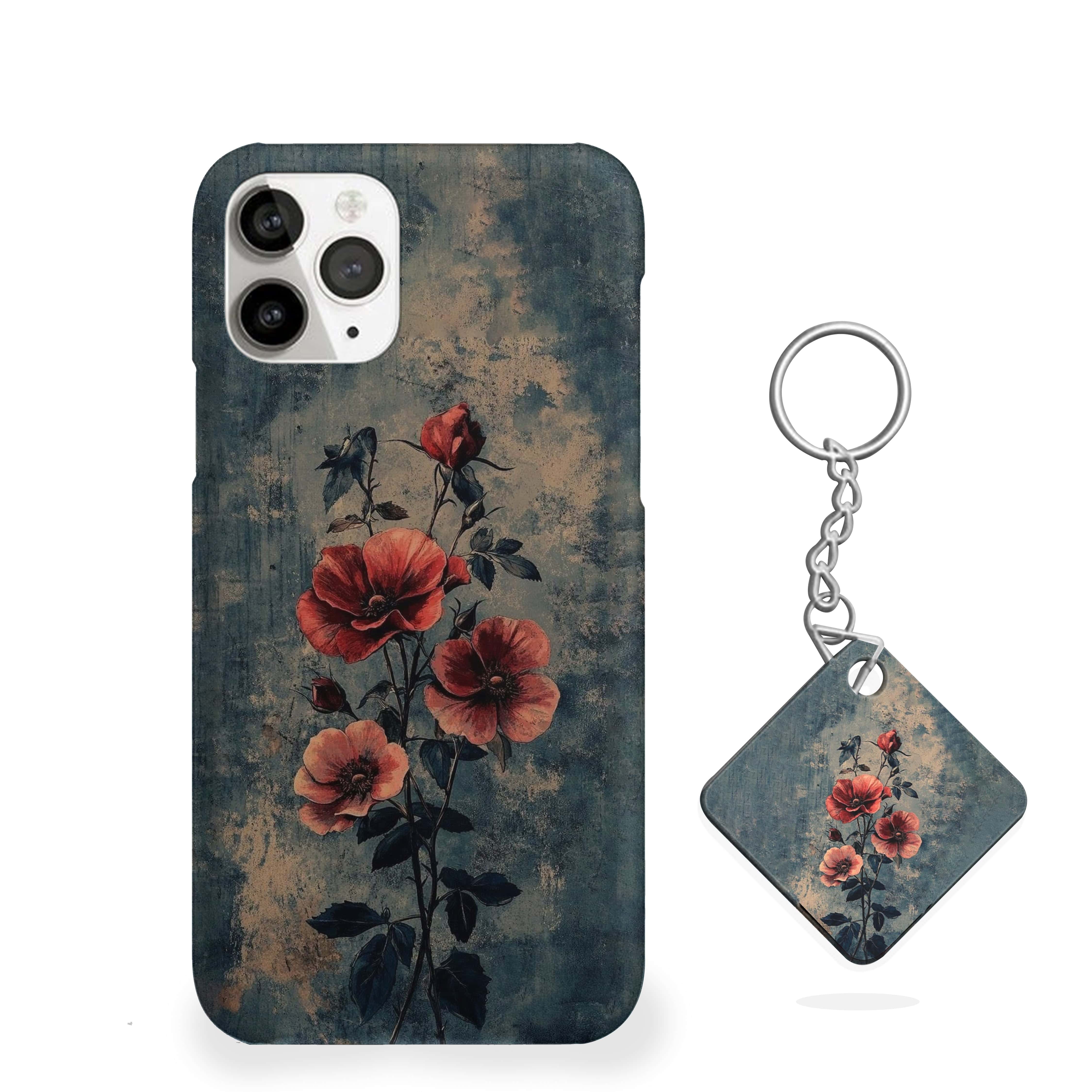 A vintage-style floral design Girls Phone Cover