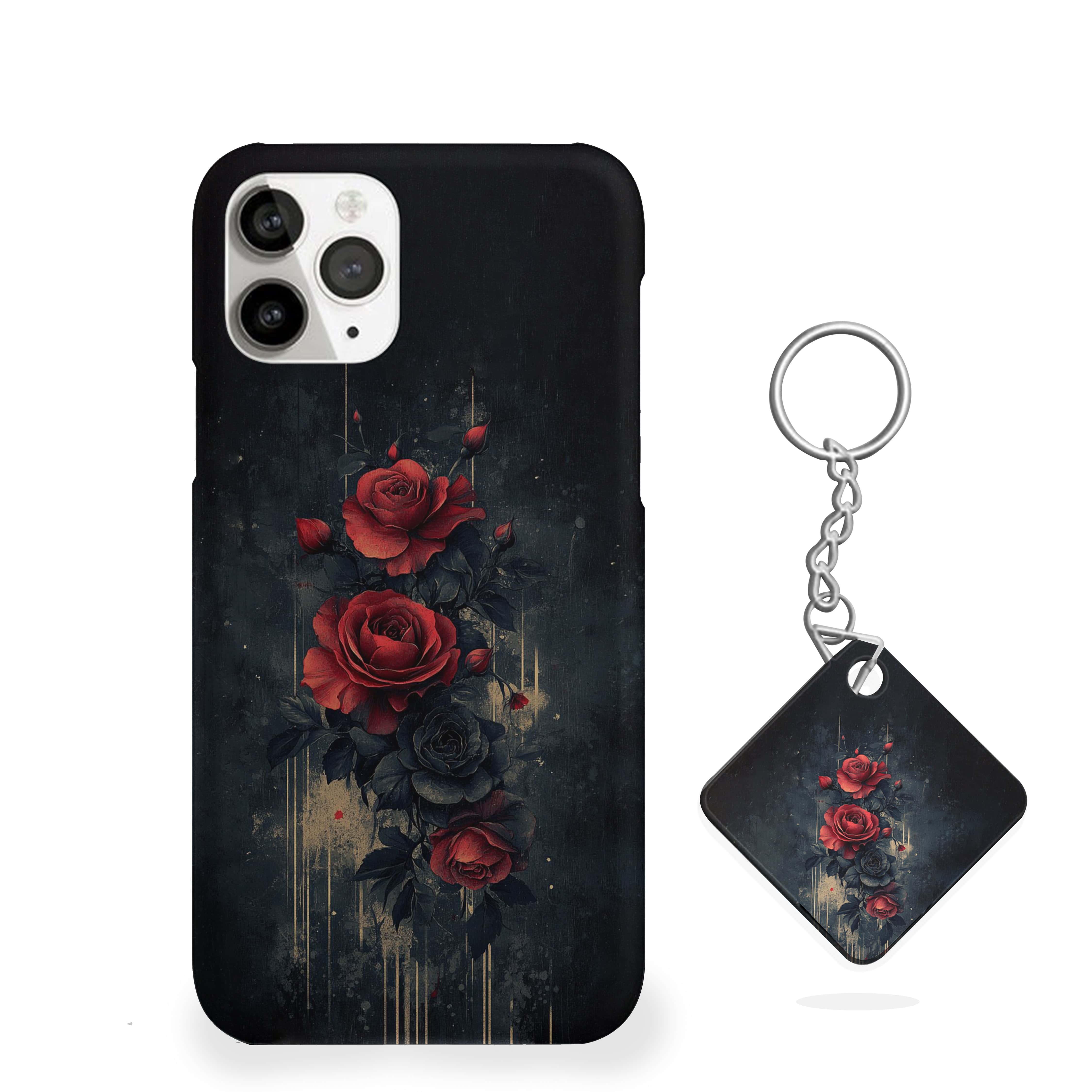 Red Rose With Leaf Girls Phone Cover