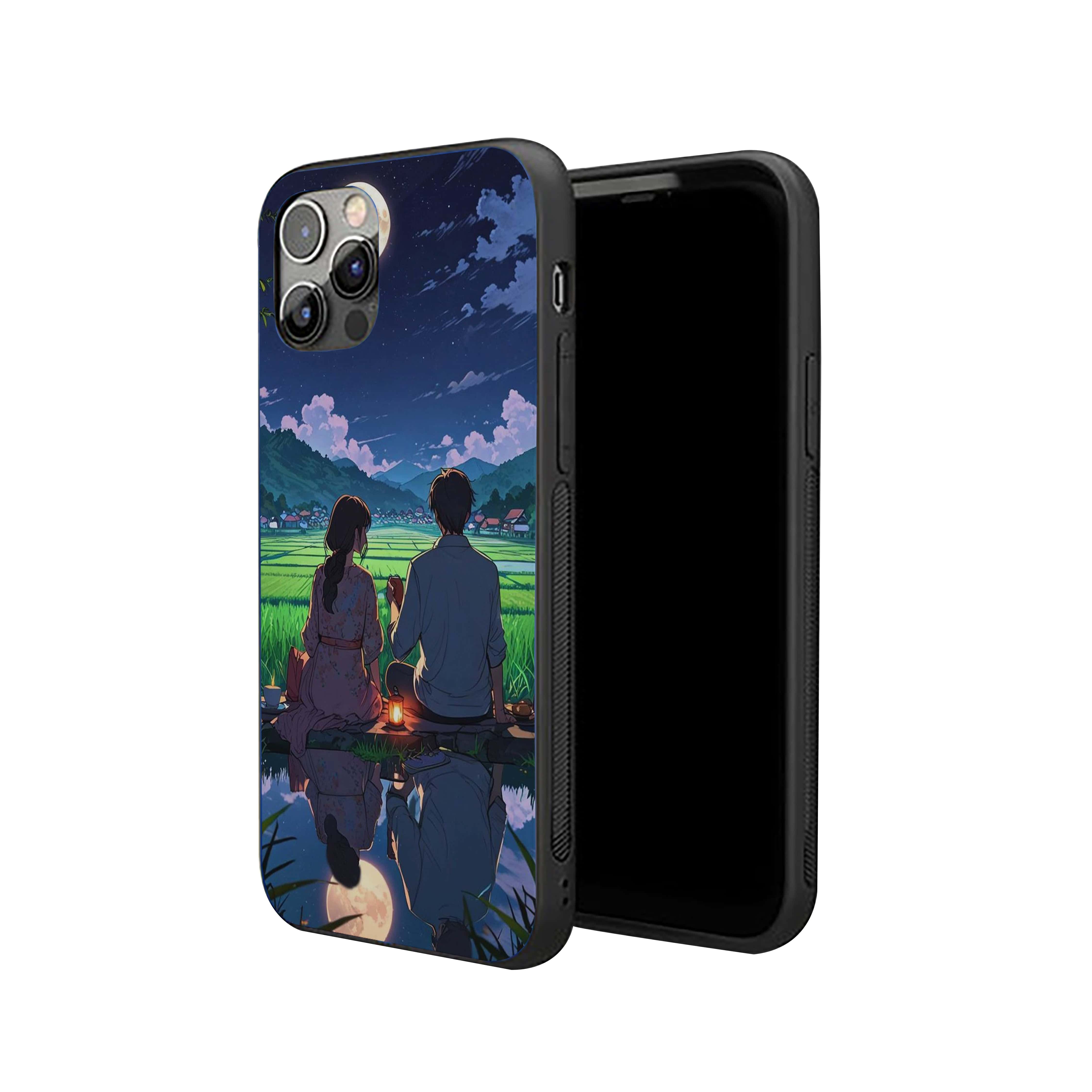 Couple With Lamp Girls Silicone Armored Phone Case