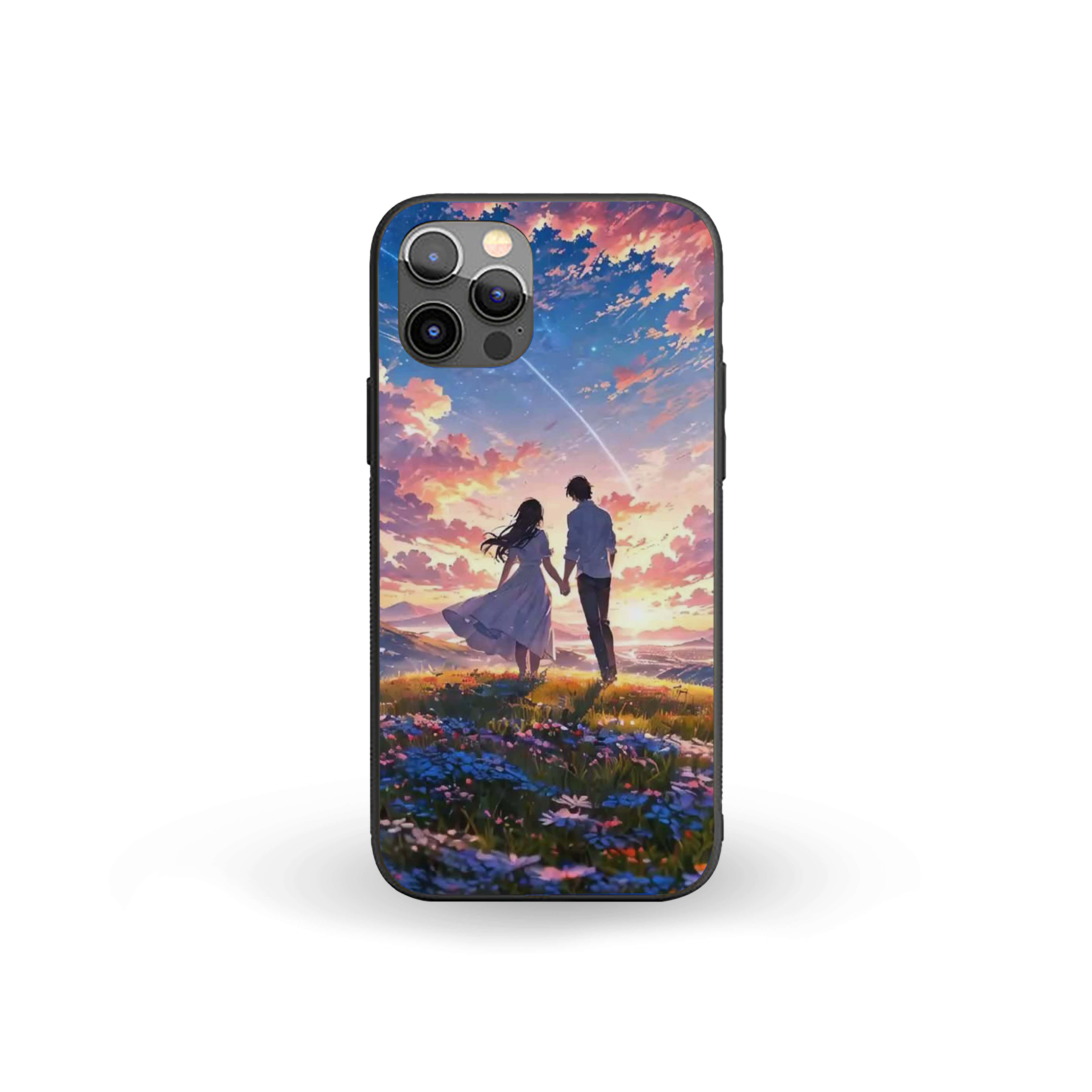 Couple At Beautiful Place Girls Silicone Armored Phone Case