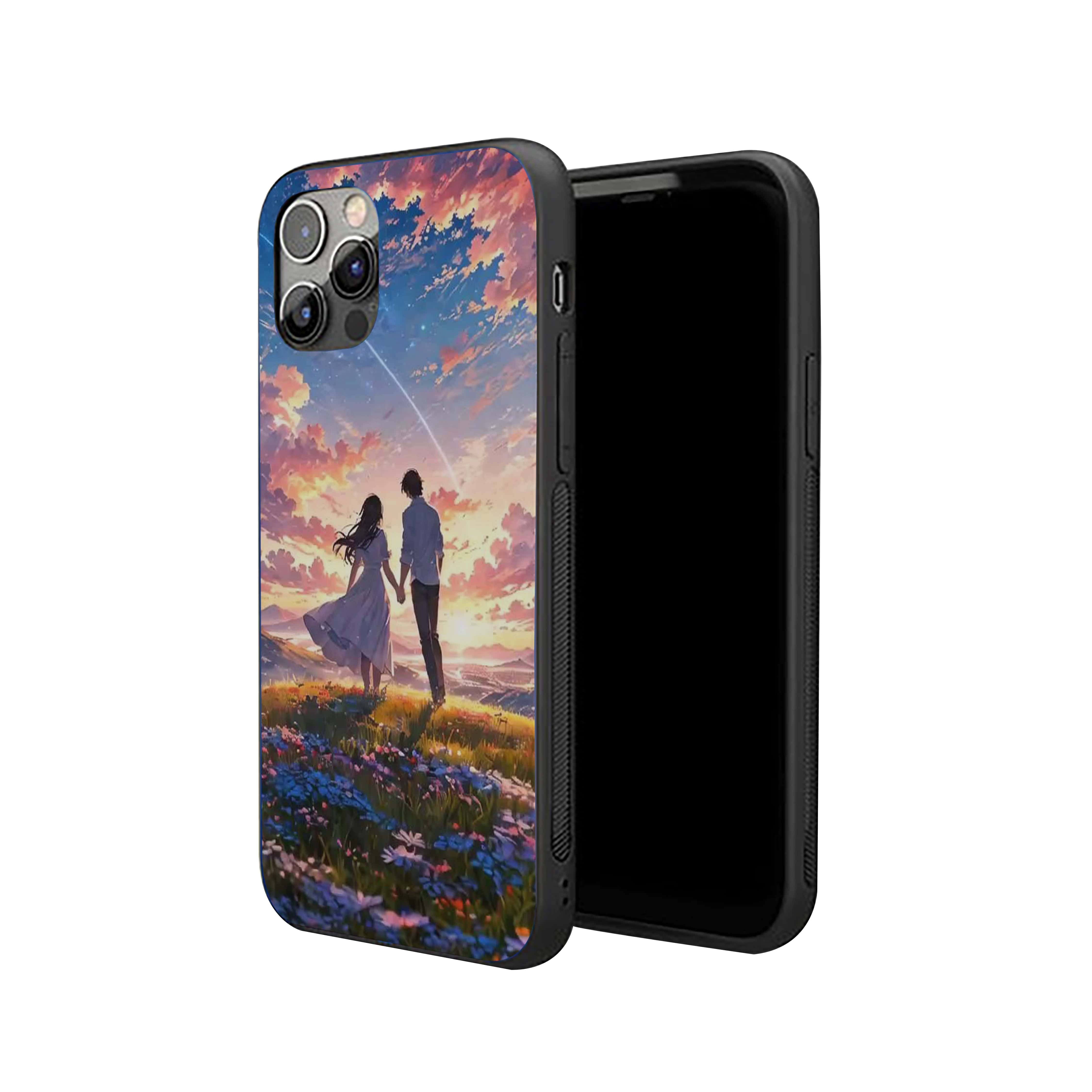 Couple At Beautiful Place Girls Silicone Armored Phone Case