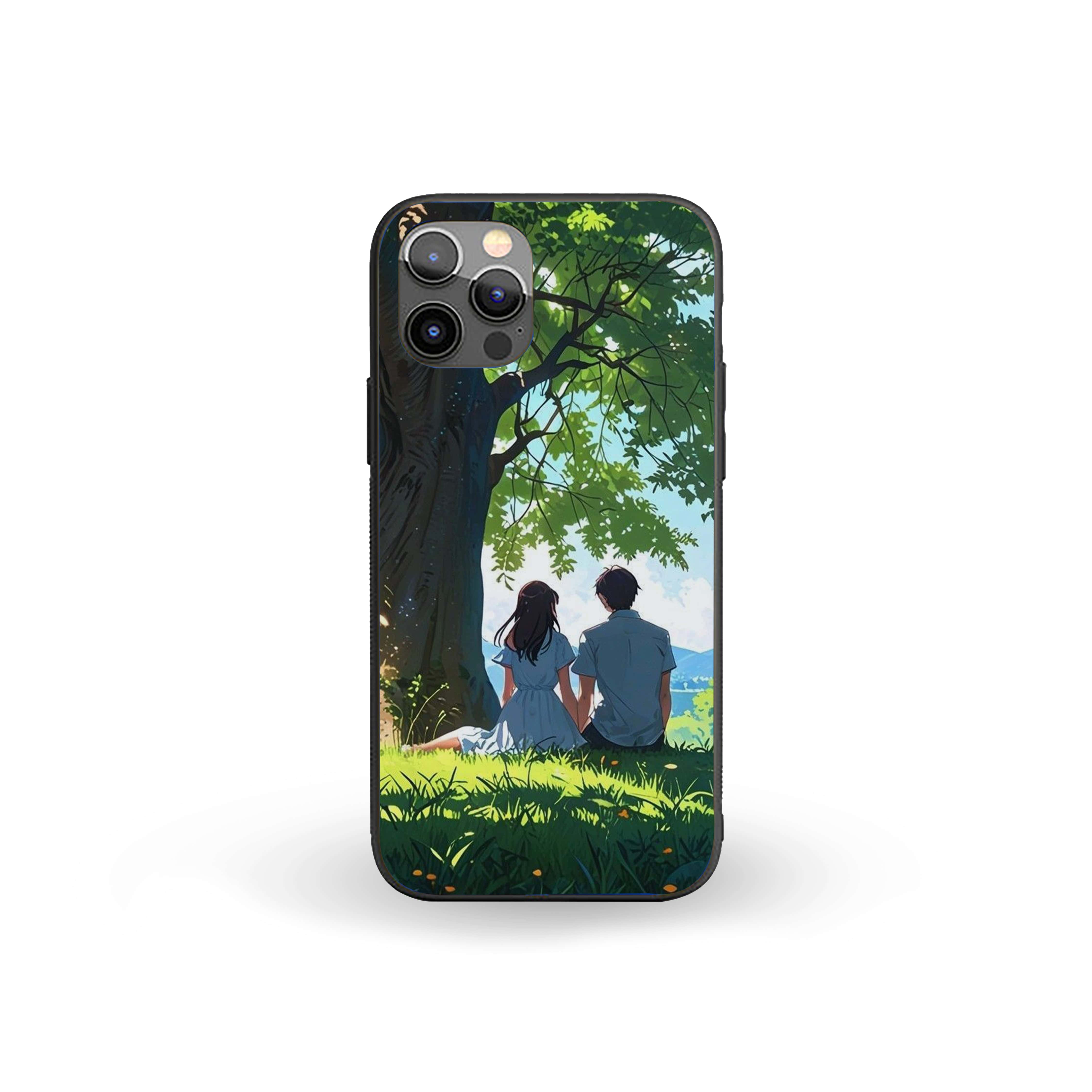Couples At Tree Shadow Girls Silicone Armored Phone Case