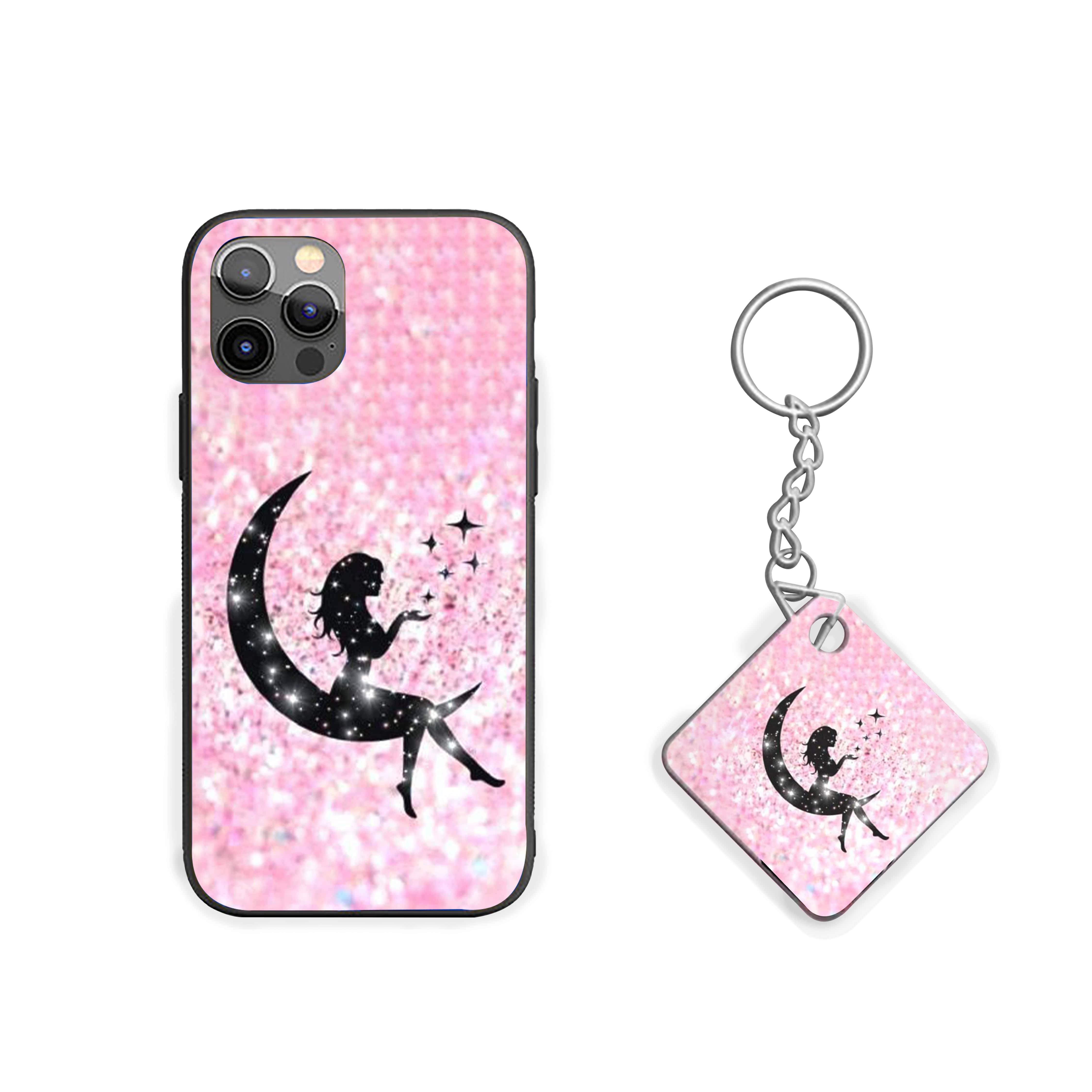 Girl At The Moon Girl Silicone Armored Phone Case
