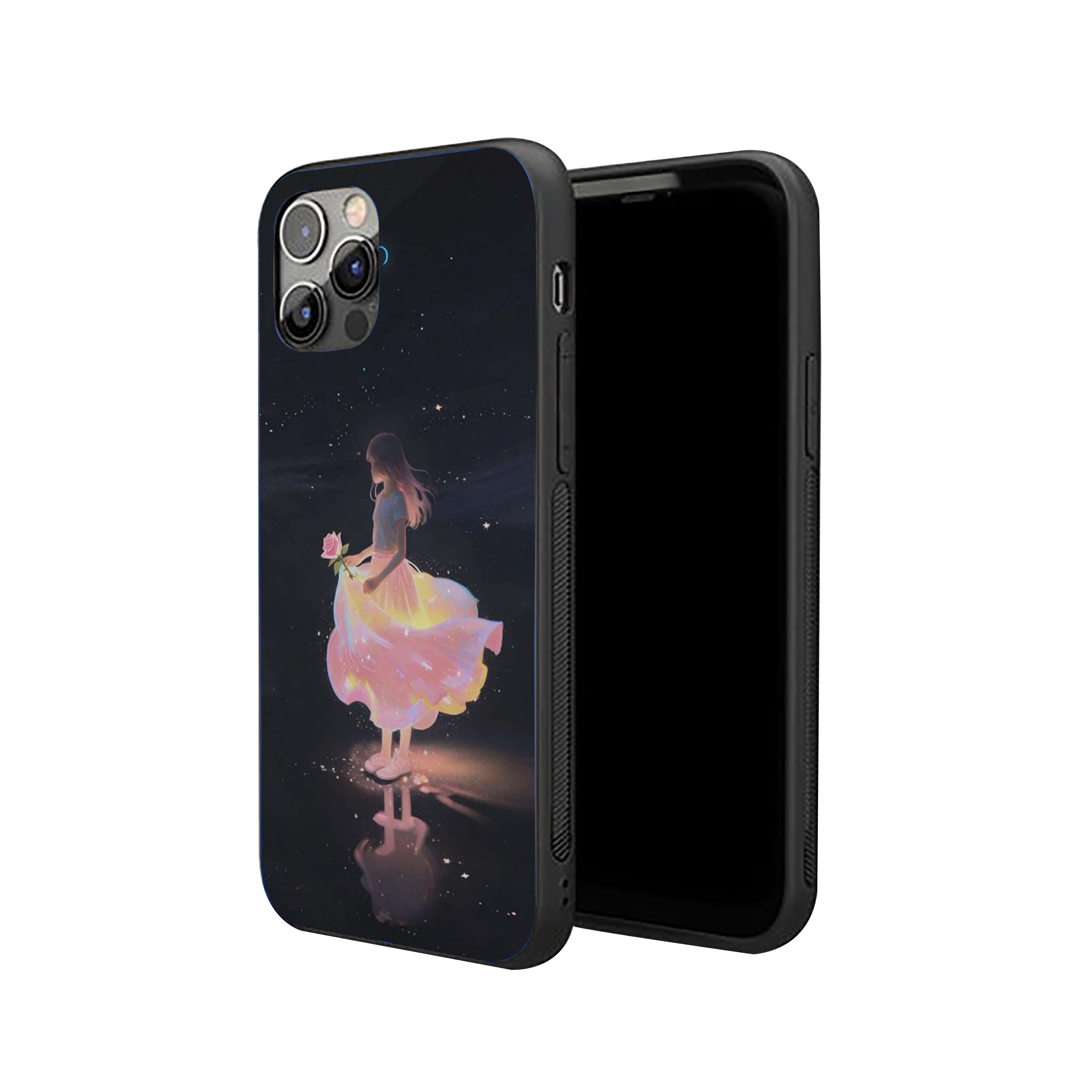 Pretty Dreamgirl With Flower Girls Silicone Armored Phone Case