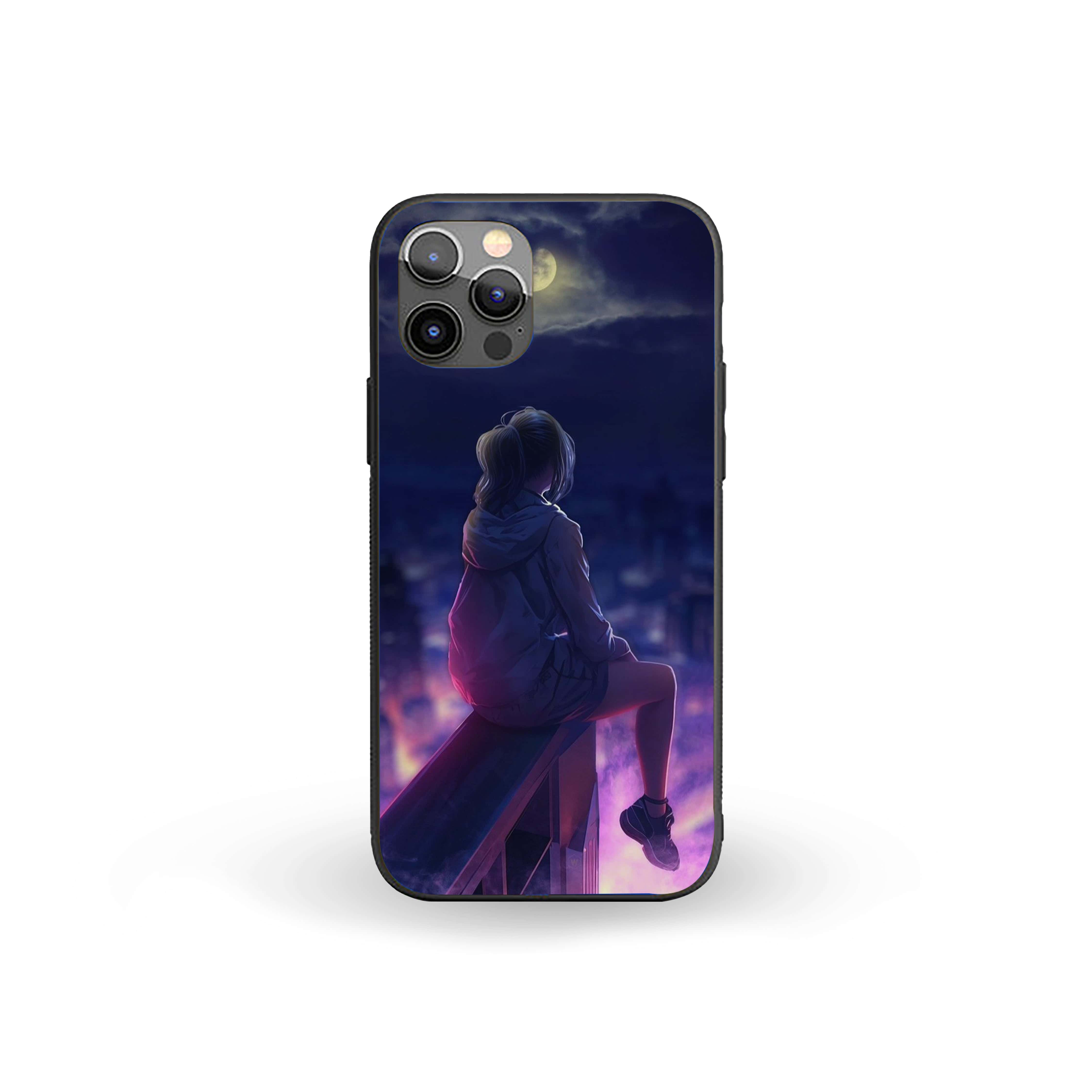 Sad alone Girl Silicone Armored Phone Case