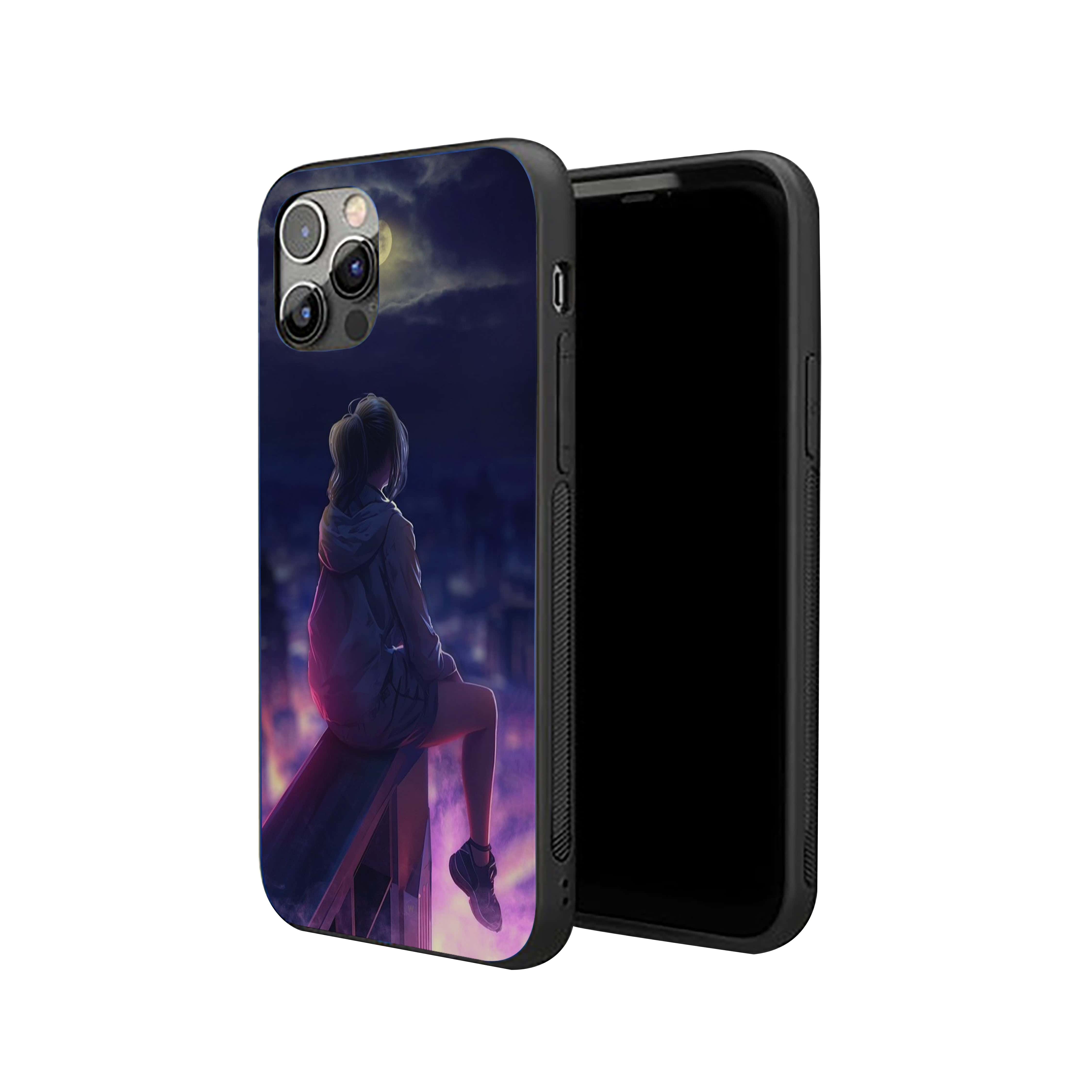 Sad alone Girl Silicone Armored Phone Case