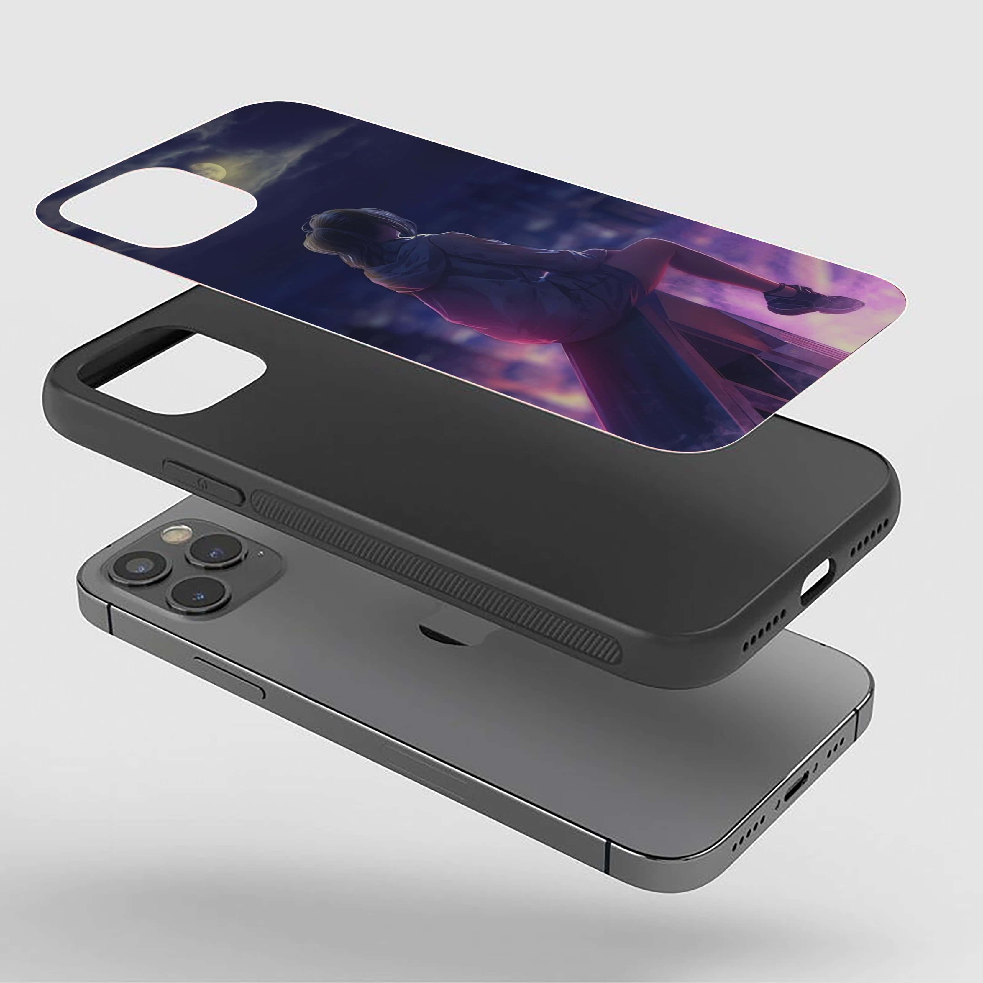 Sad alone Girl Silicone Armored Phone Case