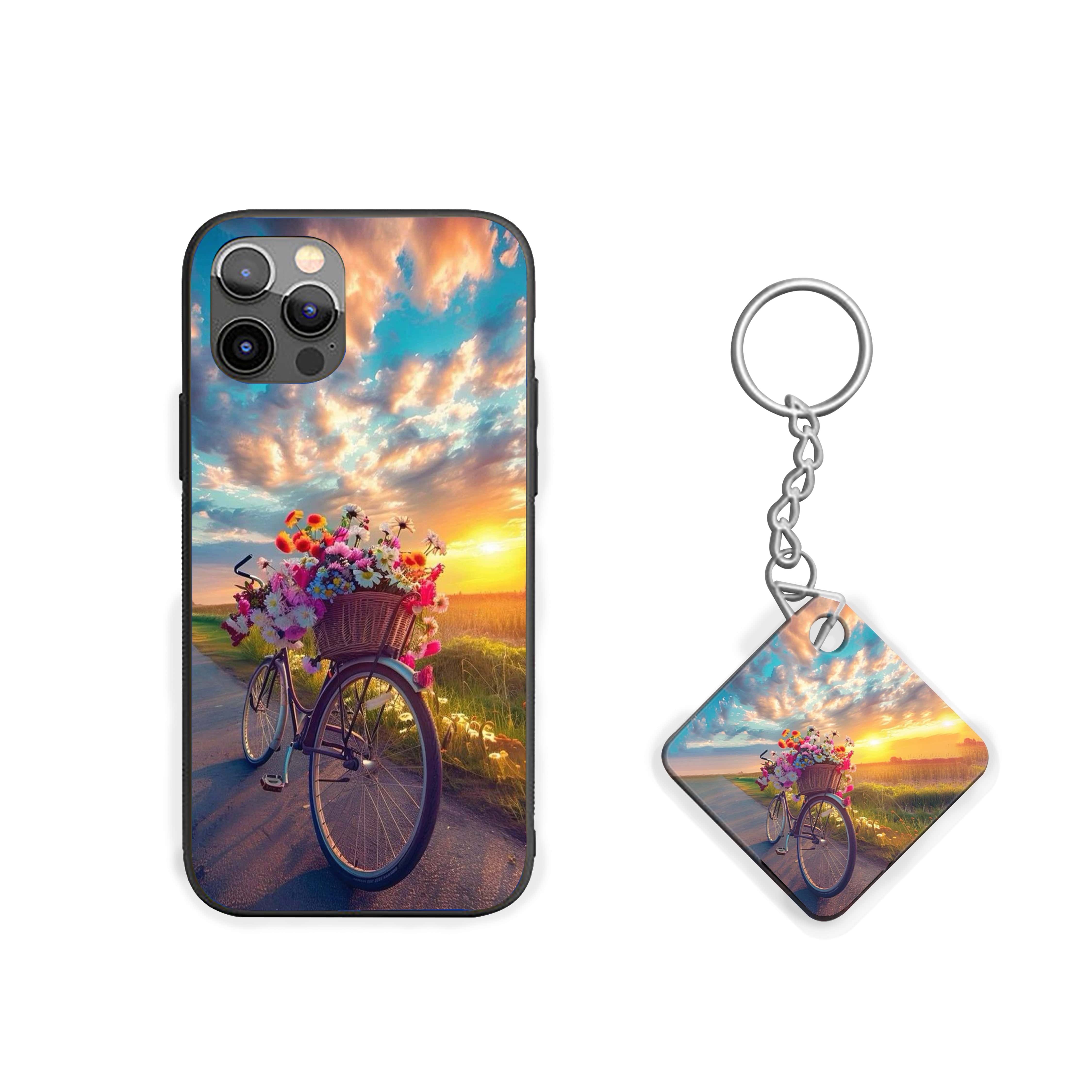 A Beautiful Bicycle Girls Silicone Armored Phone Case