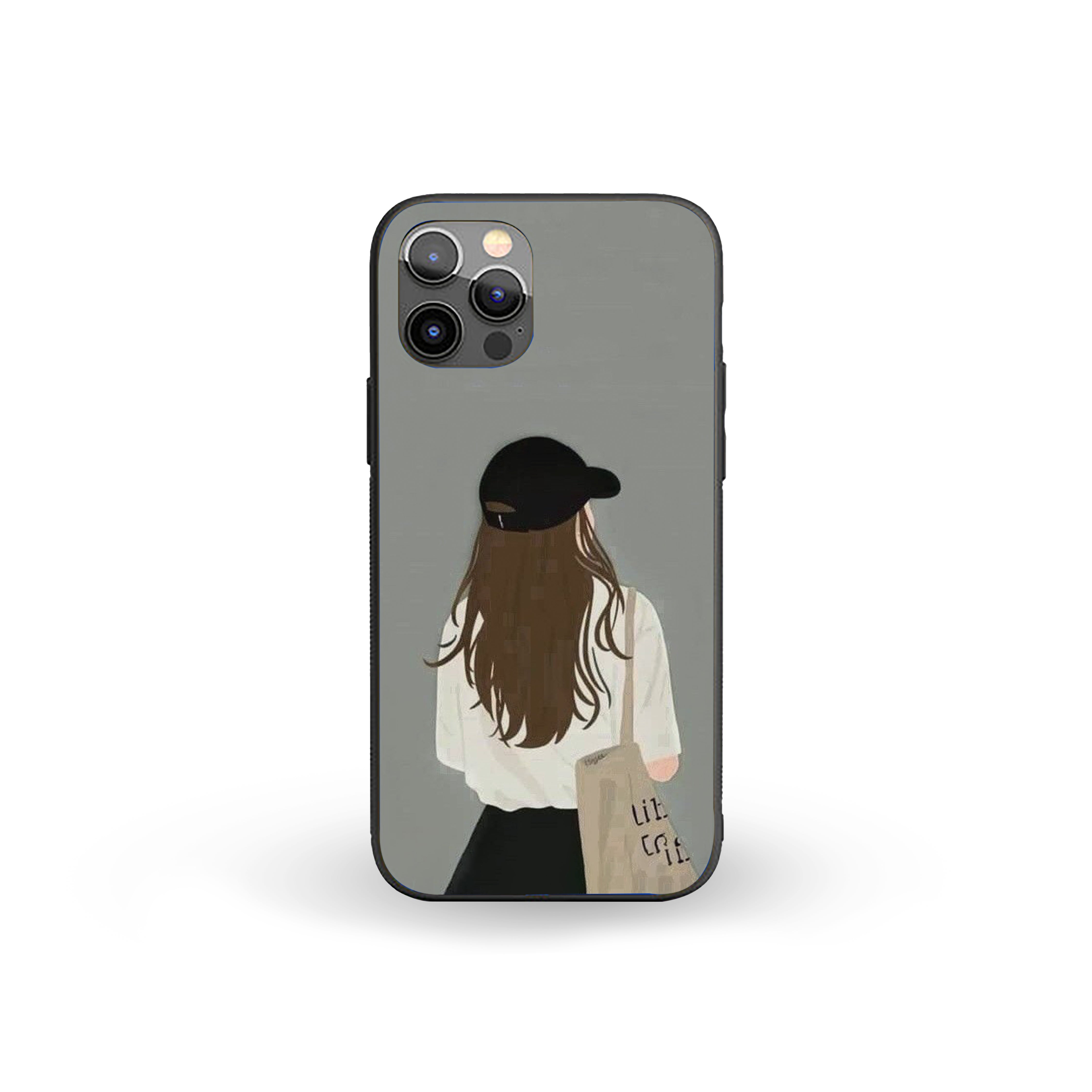 Girl In Black Cap Girls Silicone Armored Phone Case