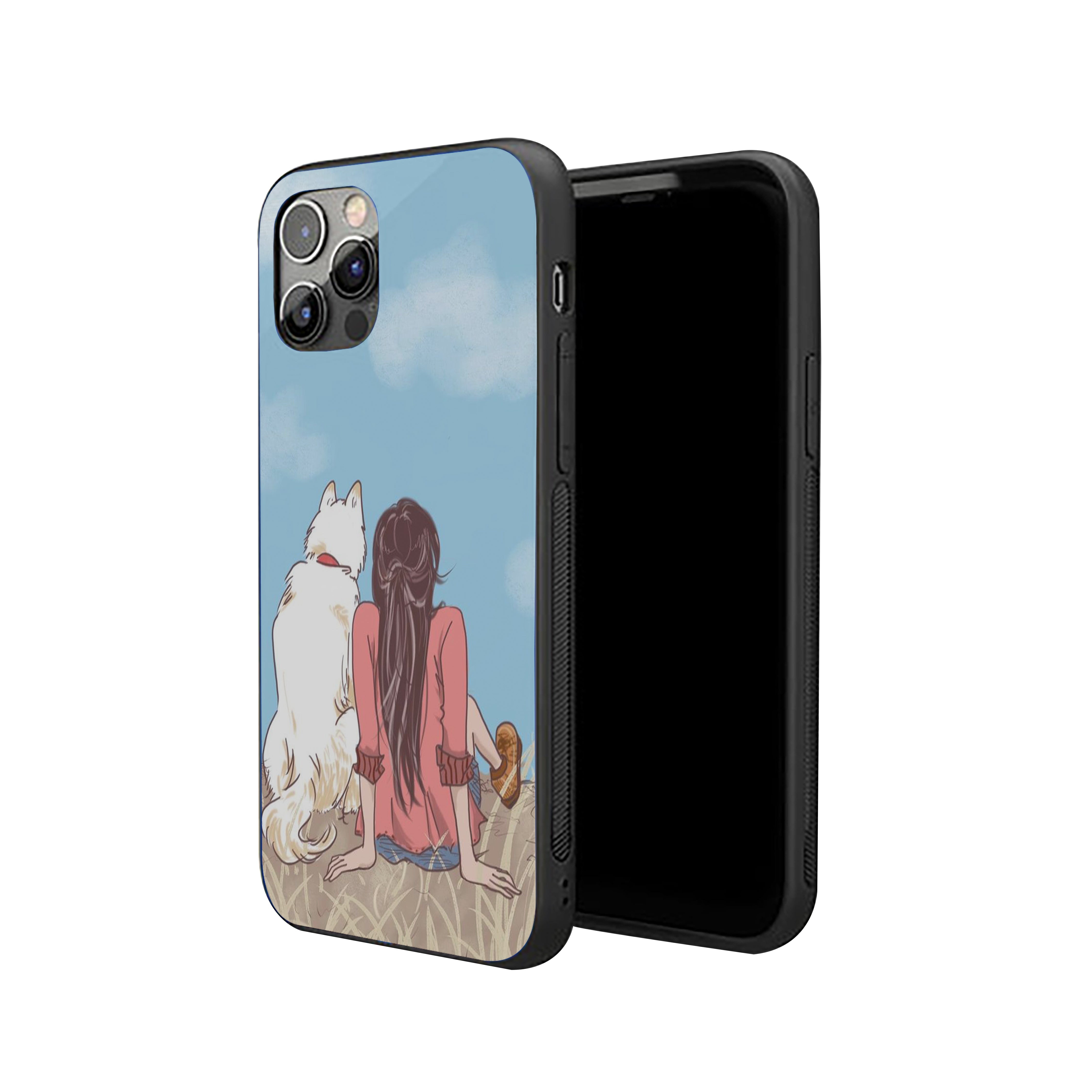Girl With A Pet Girls Silicone Armored Phone Case