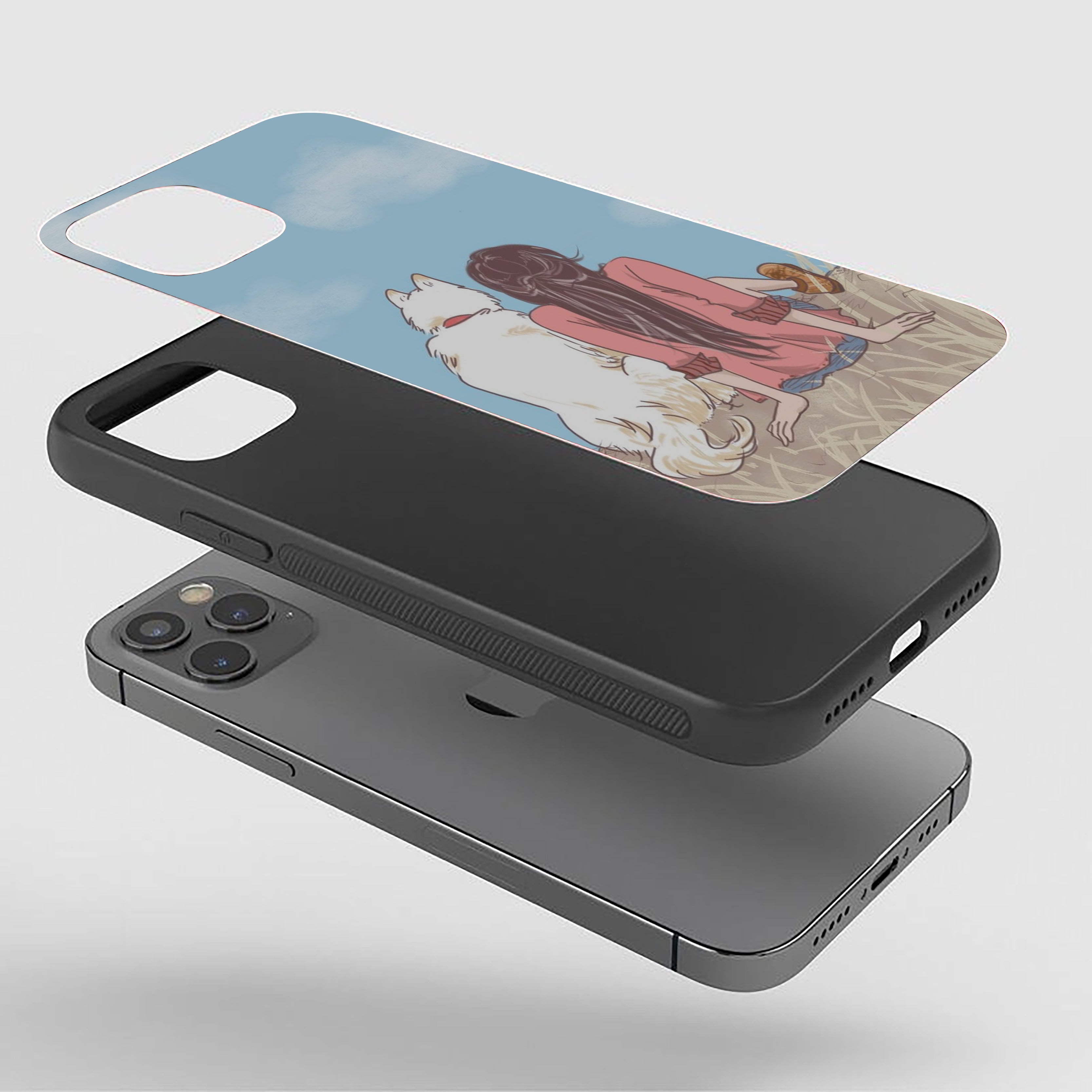 Girl With A Pet Girls Silicone Armored Phone Case