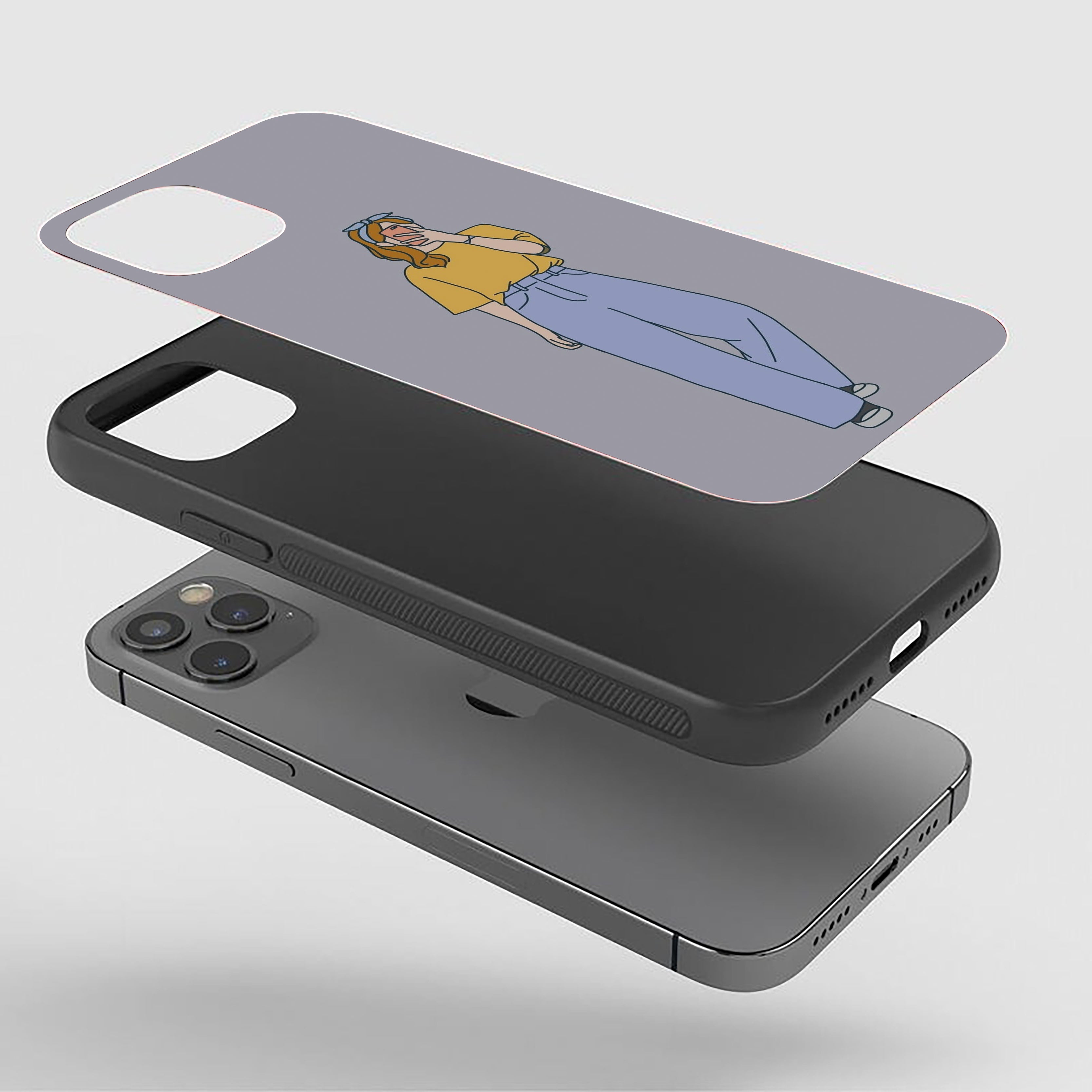 Girl With Mobile Girls Silicone Armored Phone Case