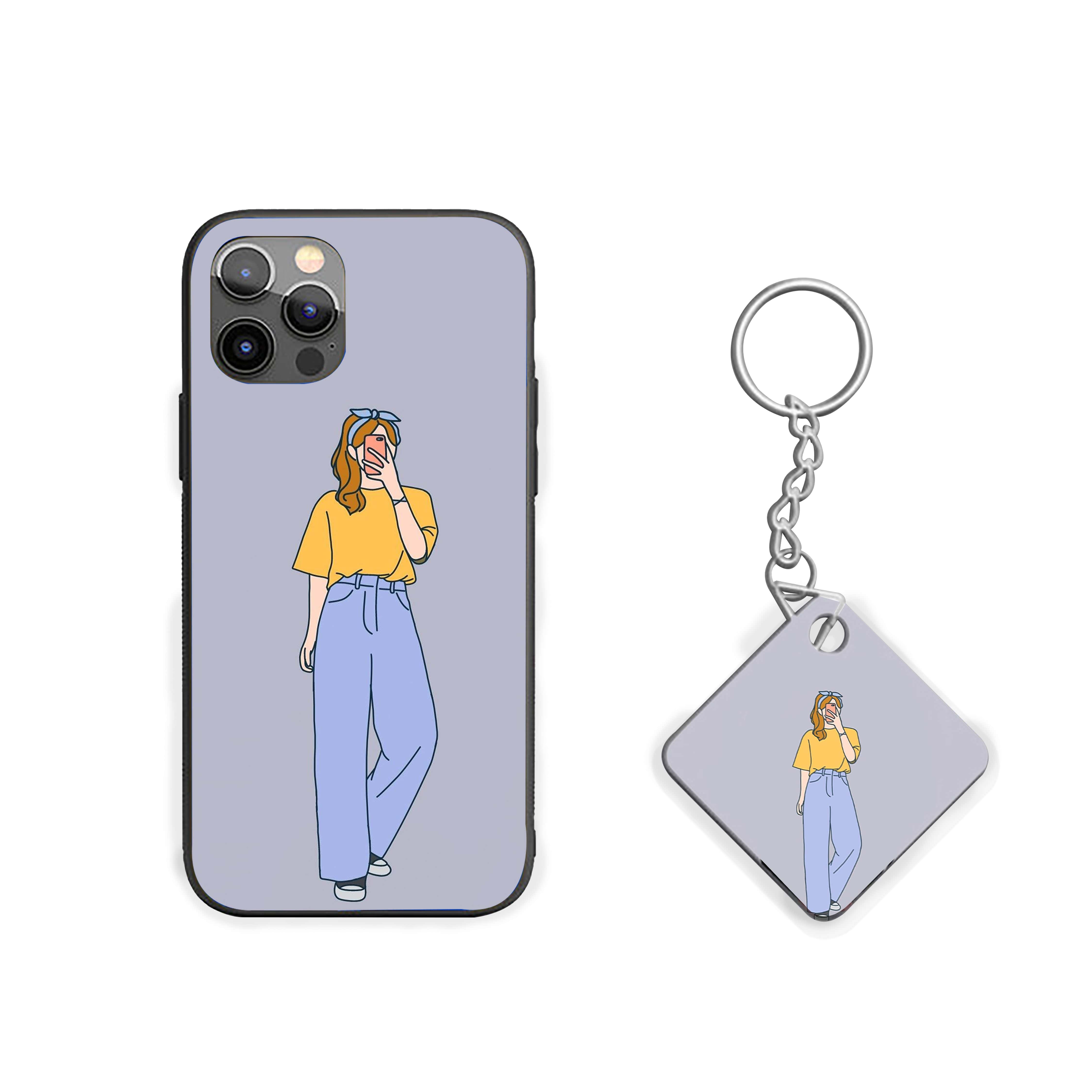 Girl With Mobile Girls Silicone Armored Phone Case