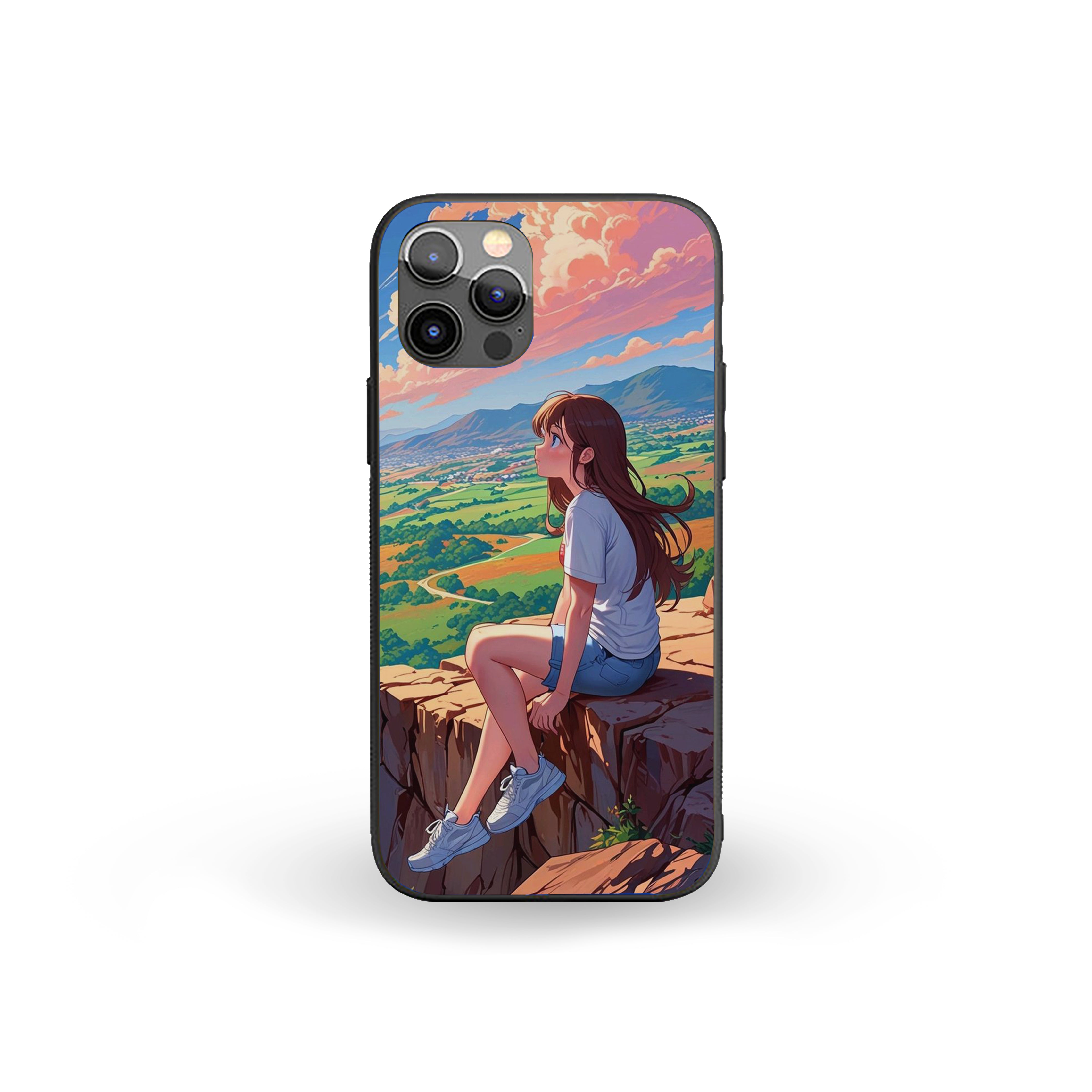 Alone Girl Silicone Armored Phone Case