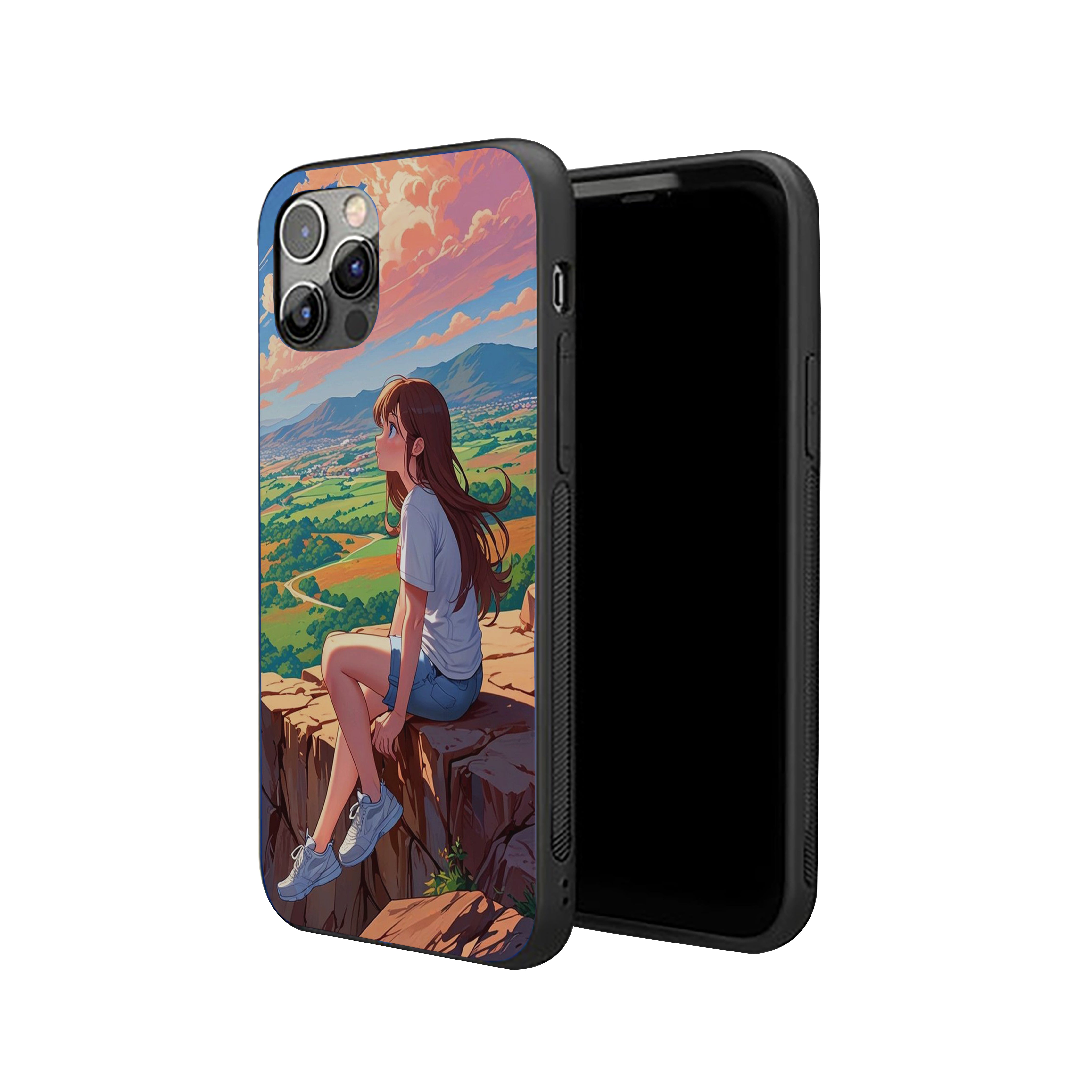 Alone Girl Silicone Armored Phone Case
