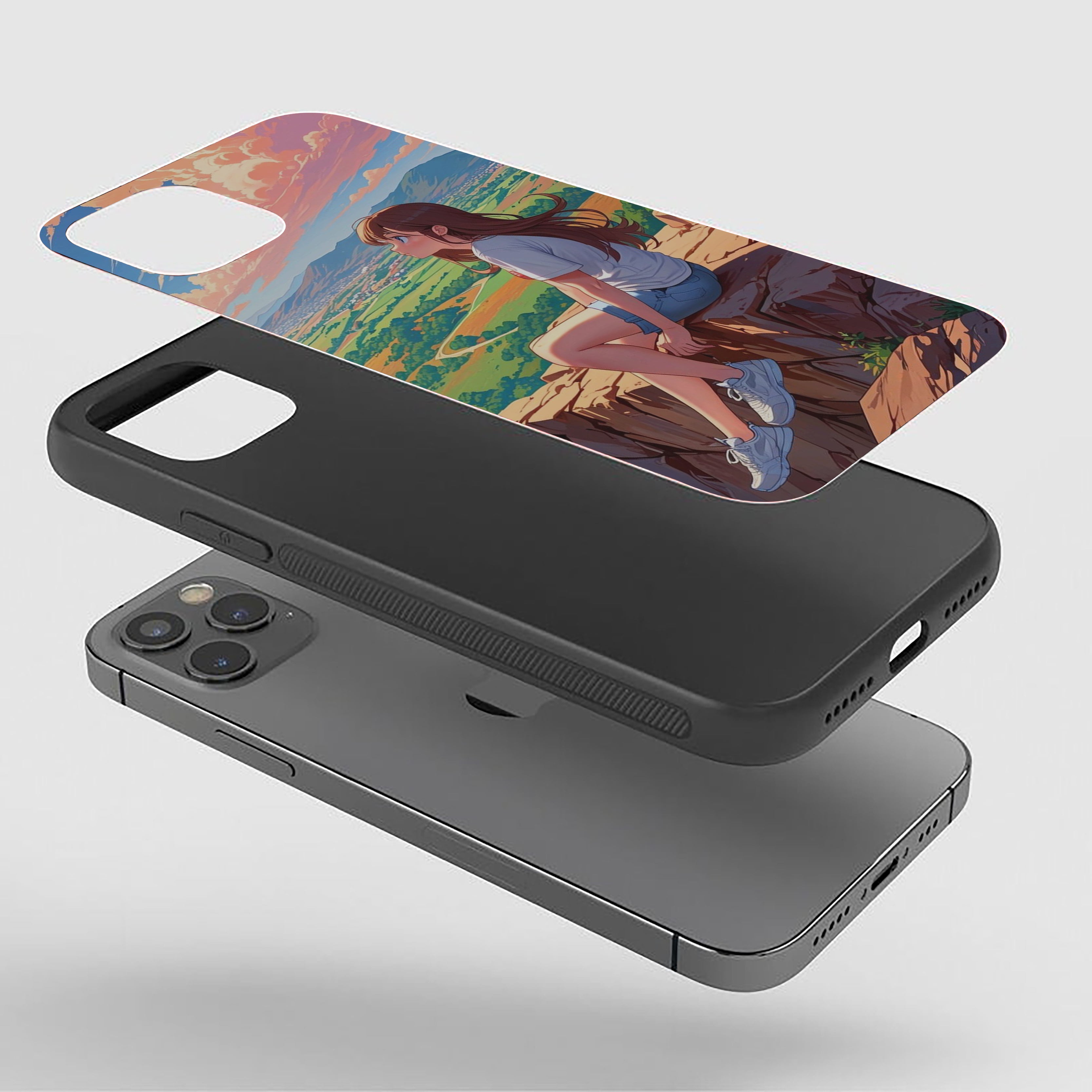 Alone Girl Silicone Armored Phone Case