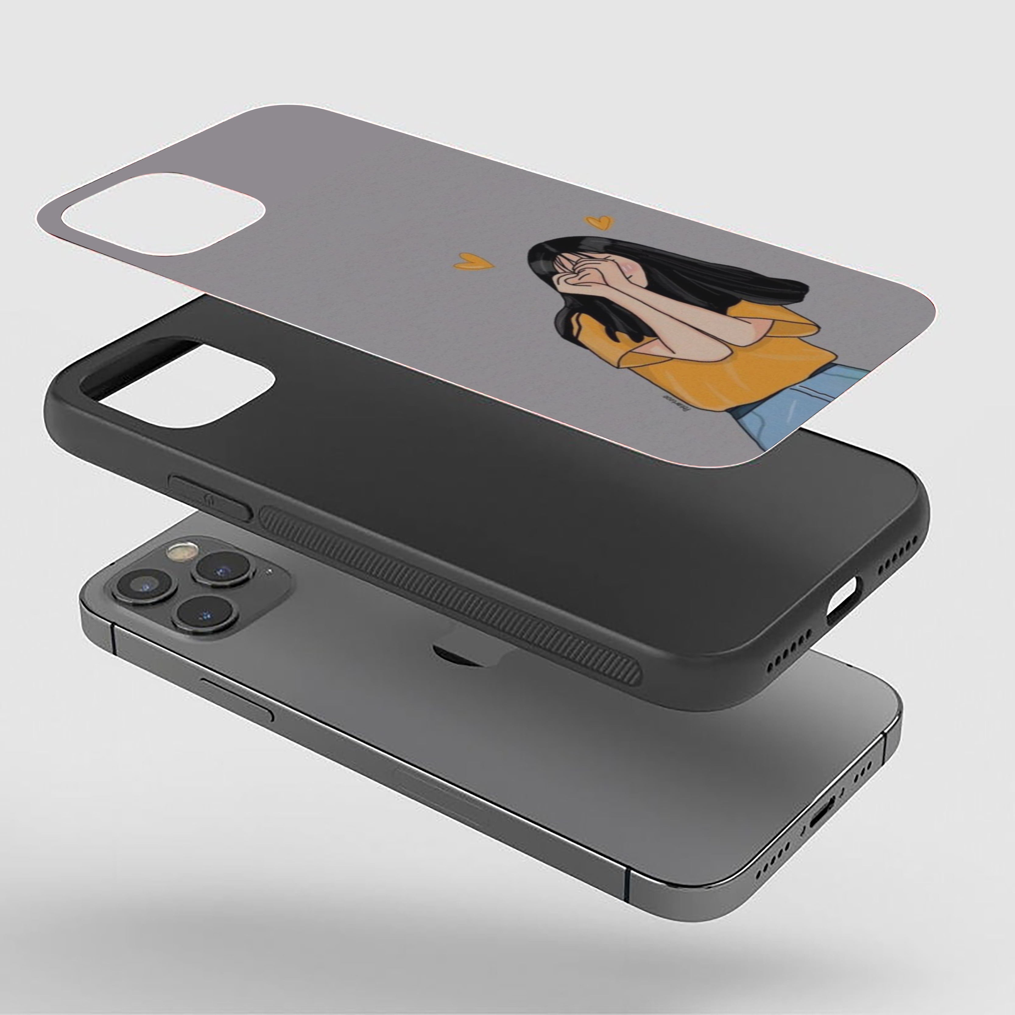 Girls Spreading love Silicone Armored Phone Case