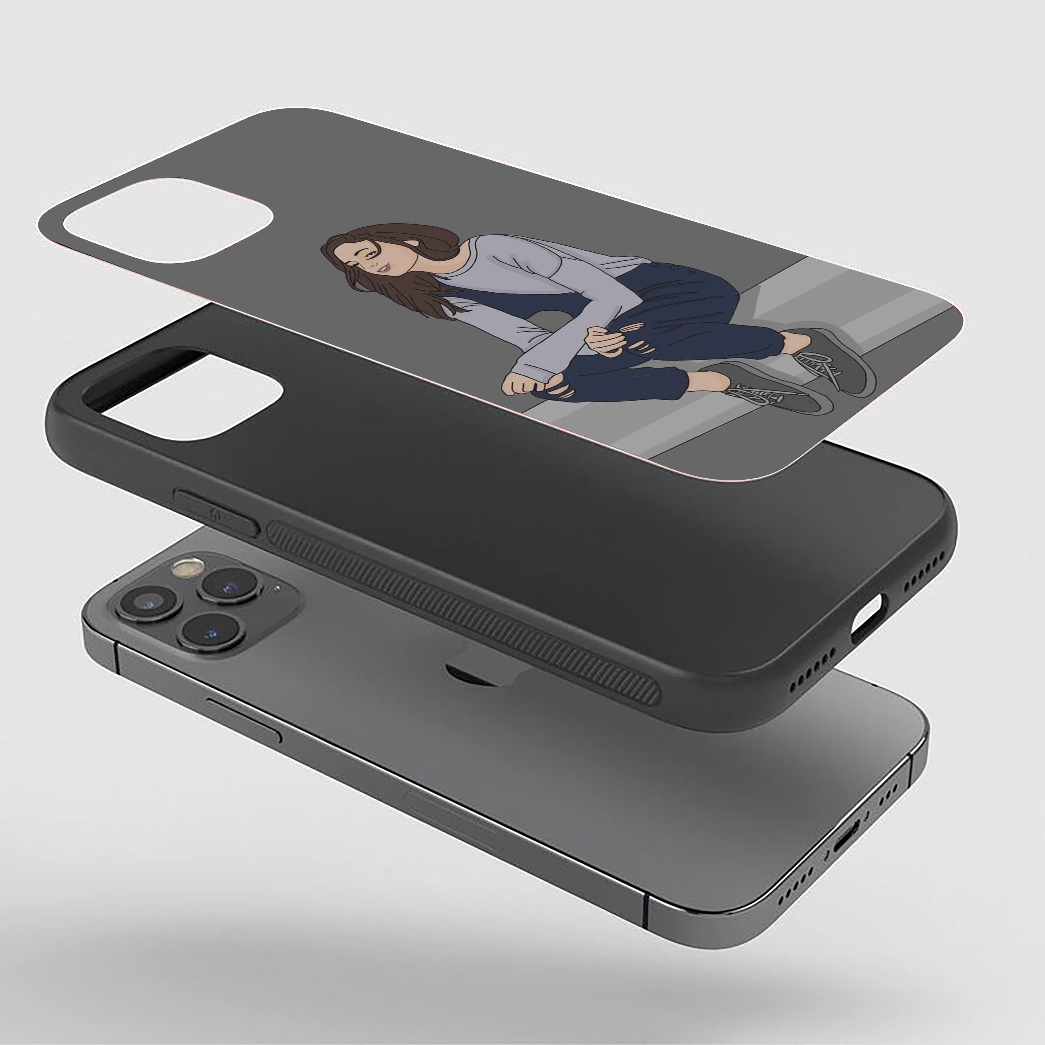 Smiling Girl Silicone Armored Phone Case