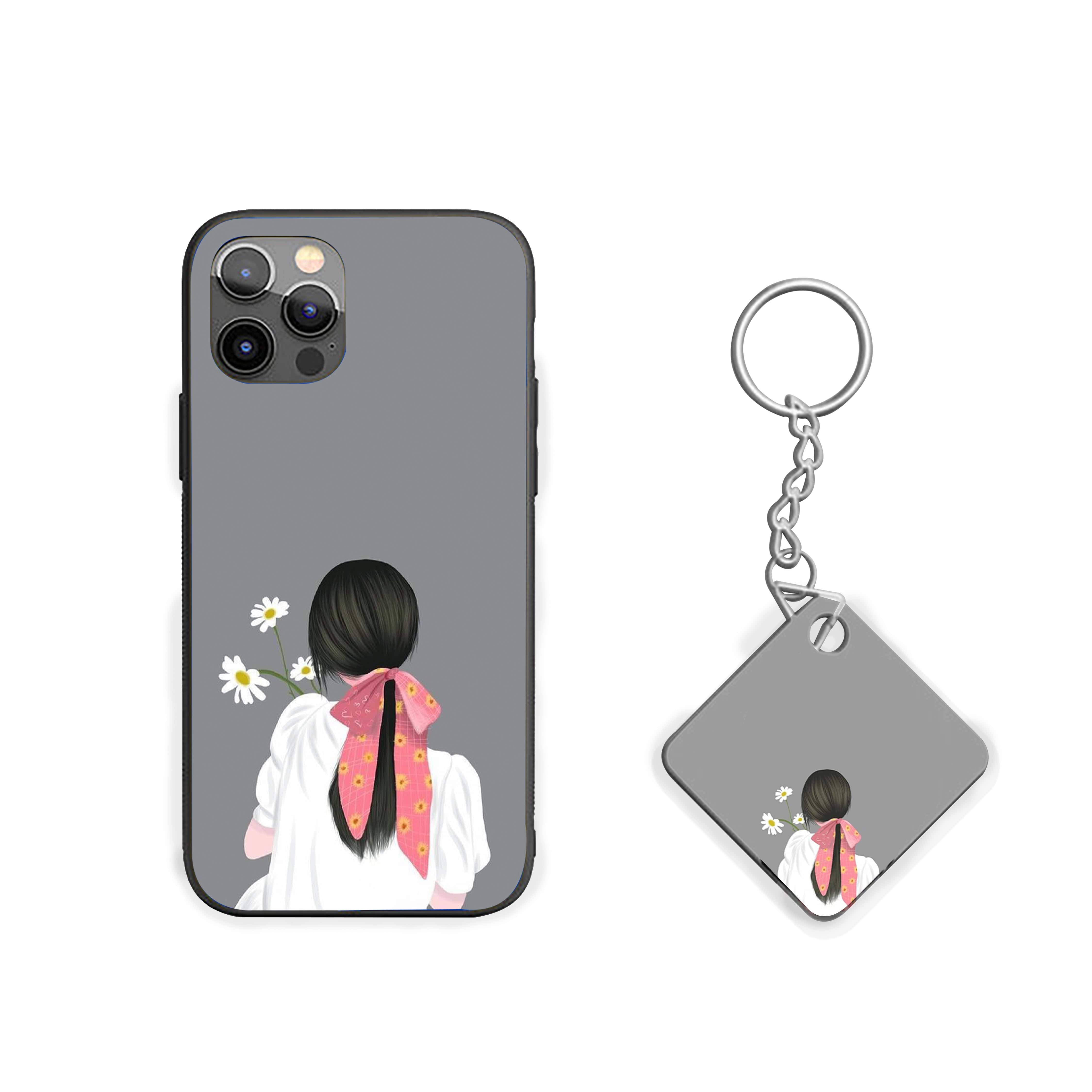 Girl With White Flowers Silicone Armored Phone Case