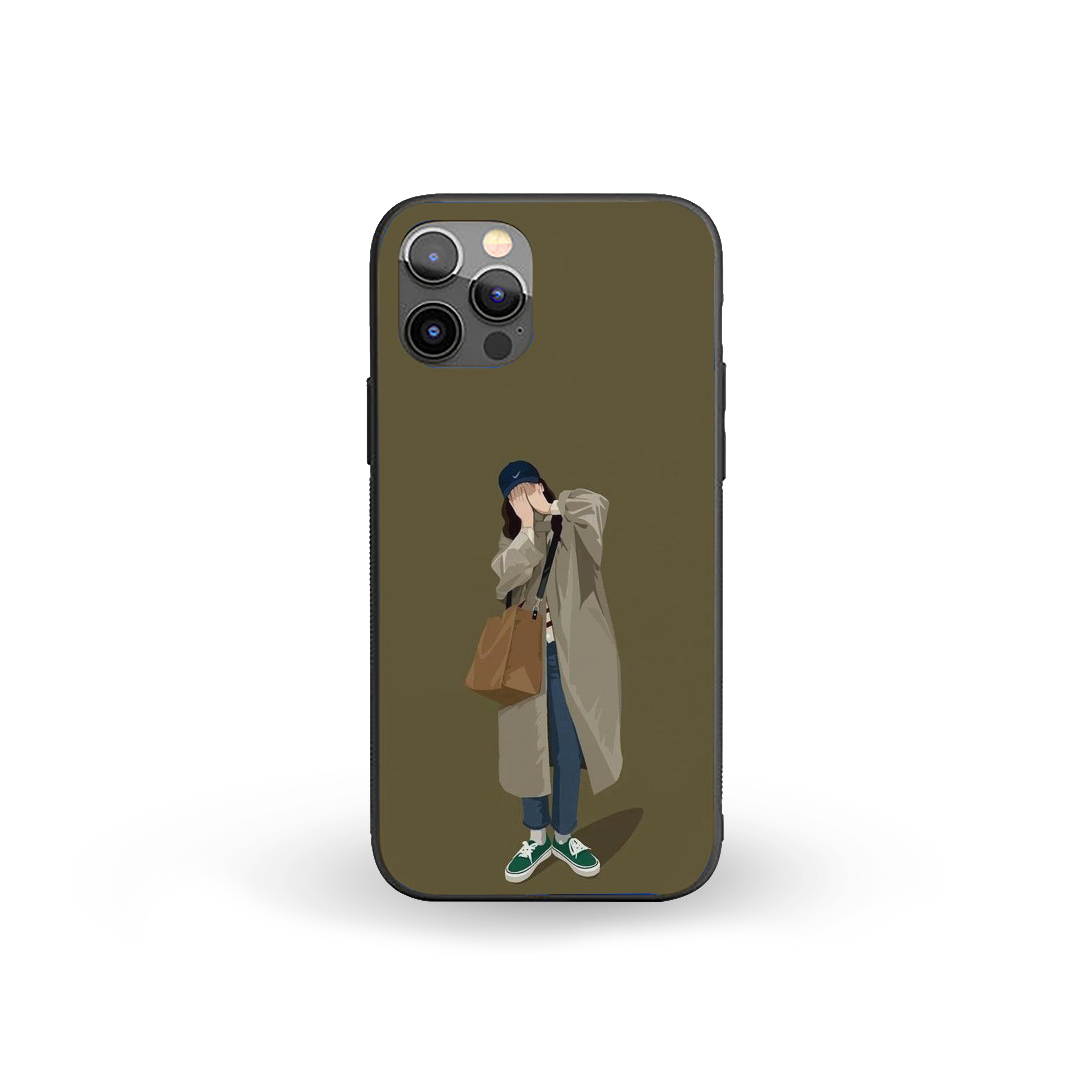Shy Girl Silicone Armored Phone Case