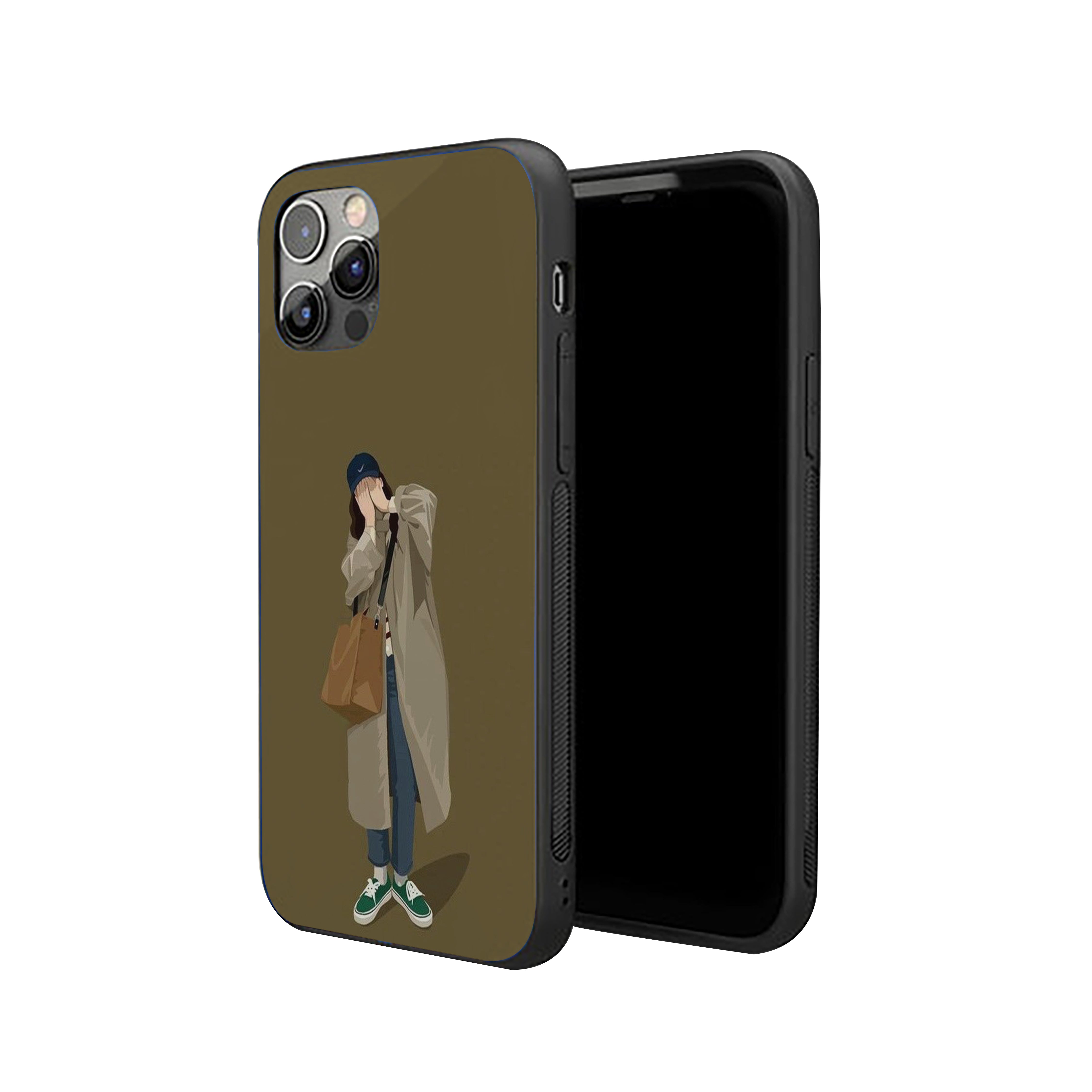 Shy Girl Silicone Armored Phone Case