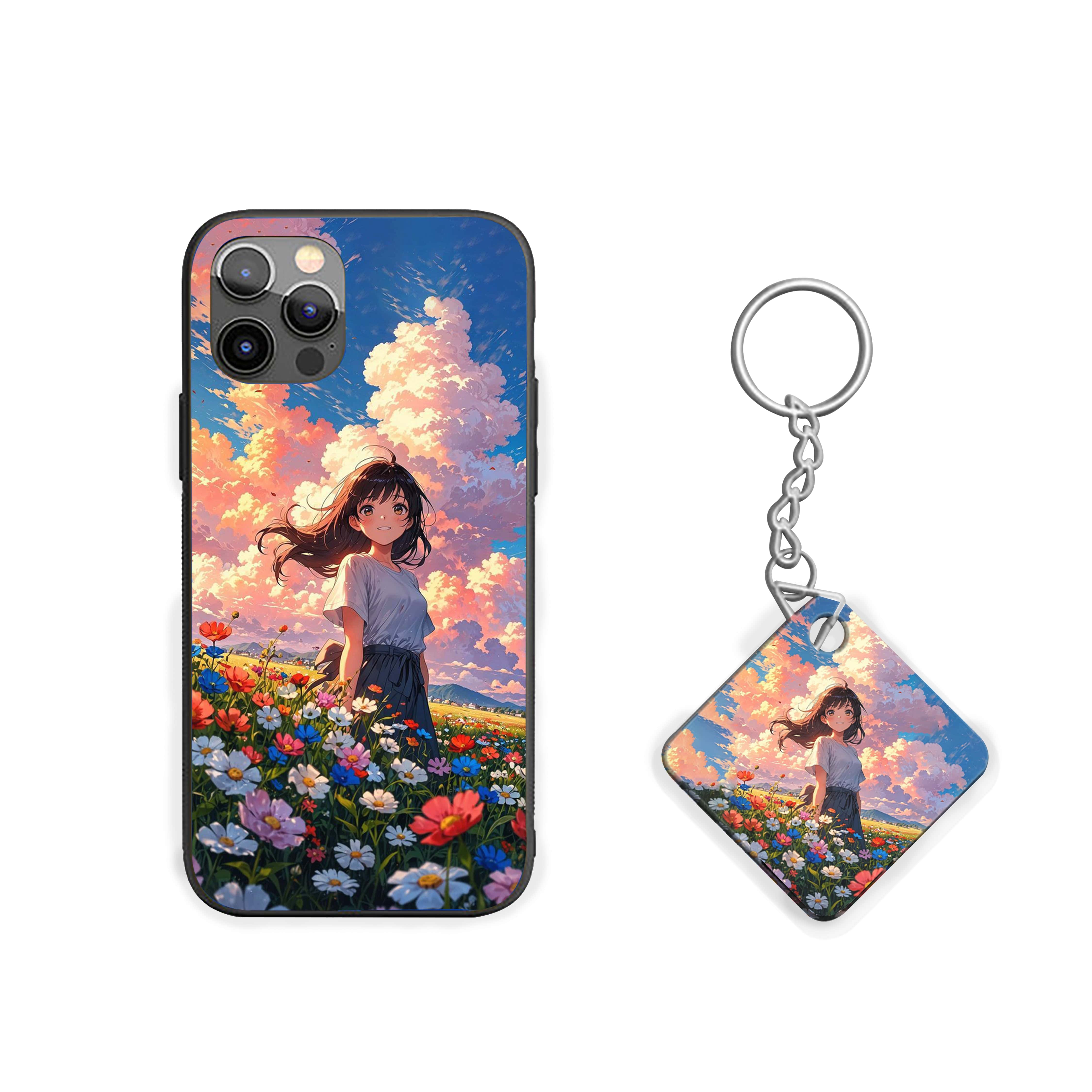 Girl In A Anime Theme In Natural Background Silicone Armored Phone Case