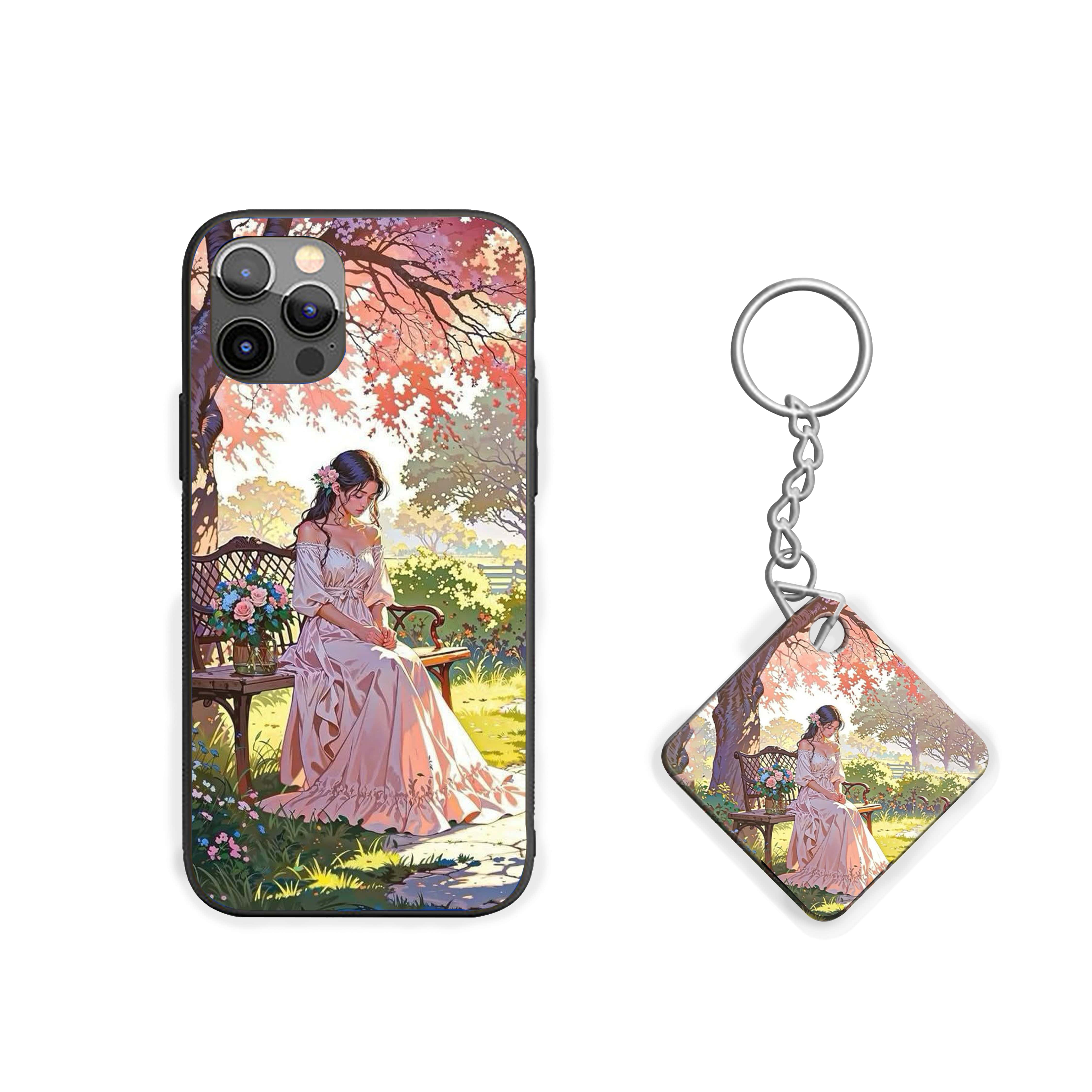 Girl Sitting In Nature Silicone Armored Phone Case