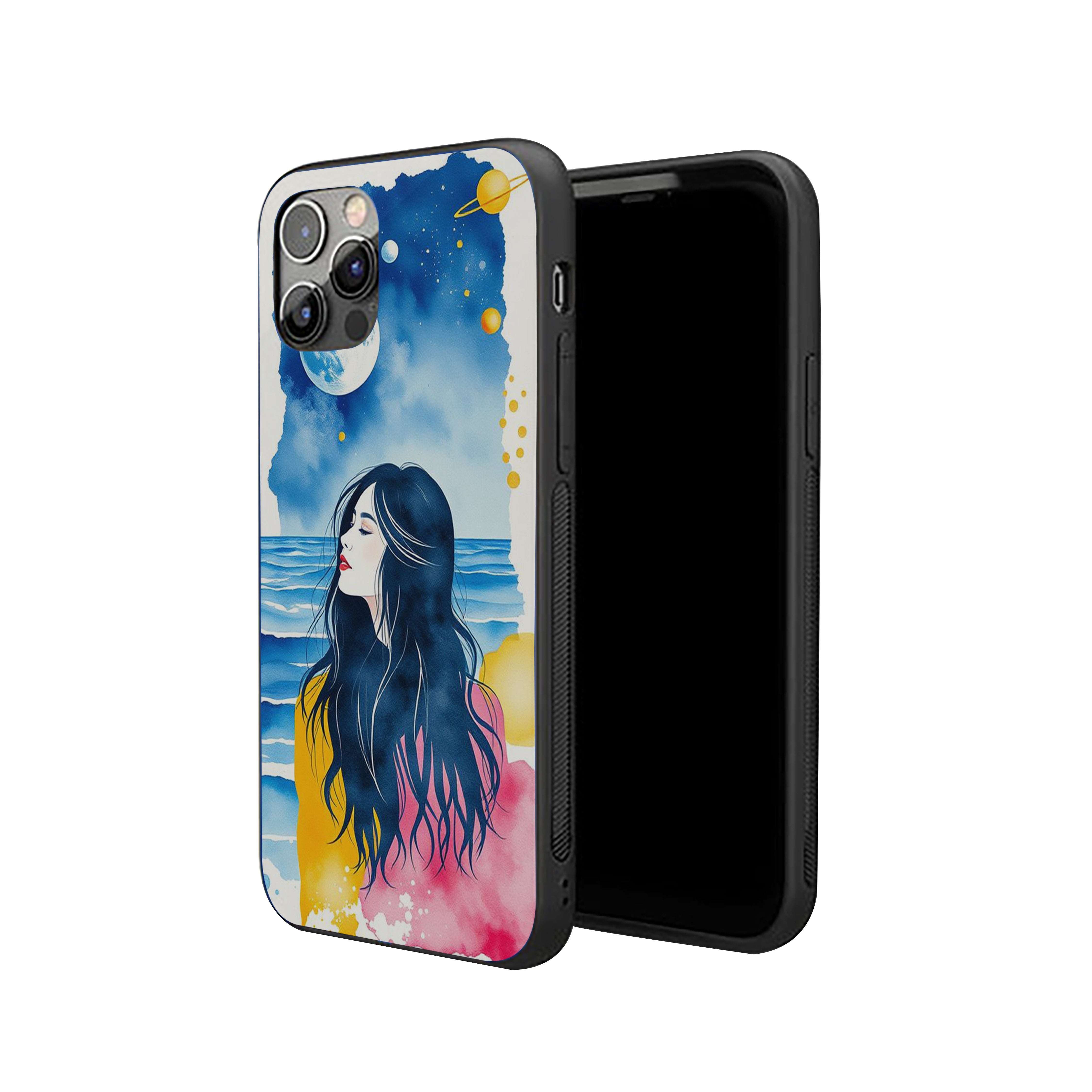 Girl In A Peaceful Atmosphere Silicone Armored Phone Case